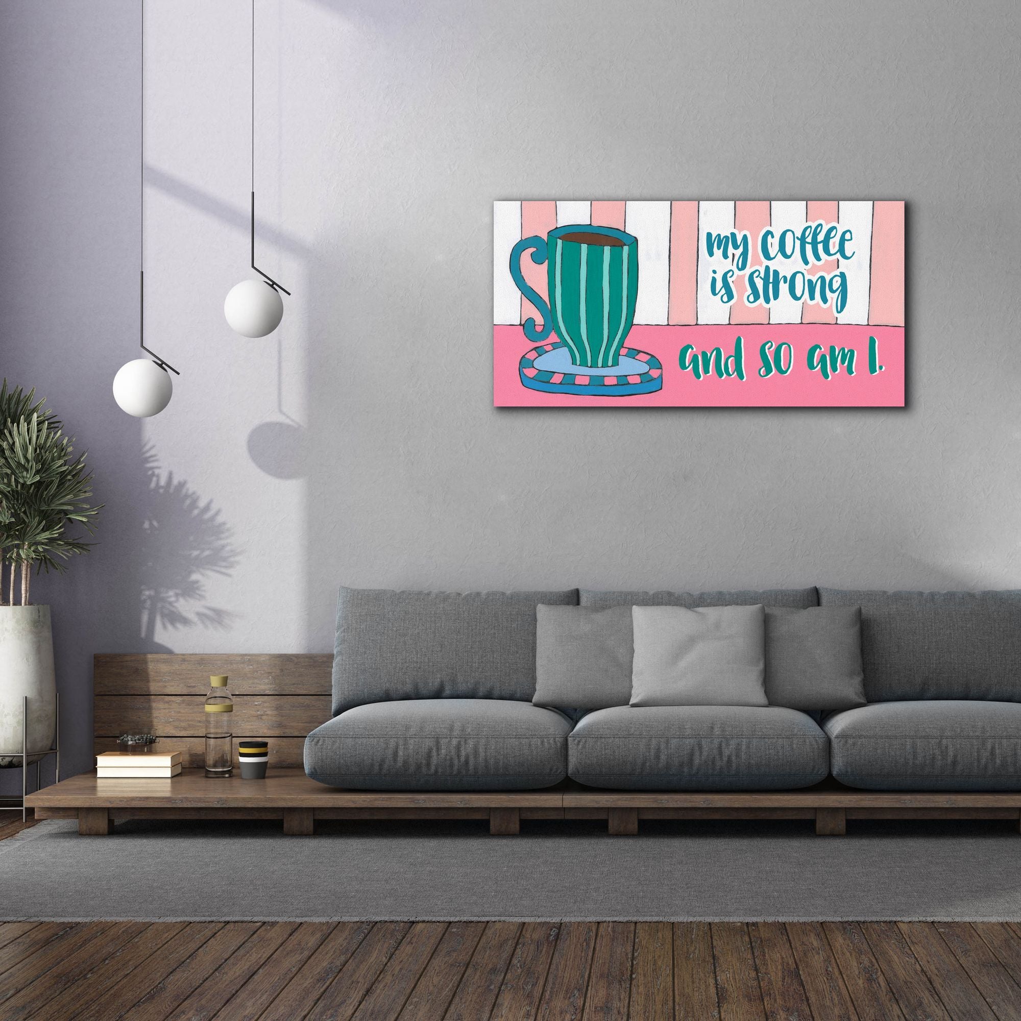 'Mid Morning Coffee Collection D' by Regina Moore, Canvas Wall Art,60x30