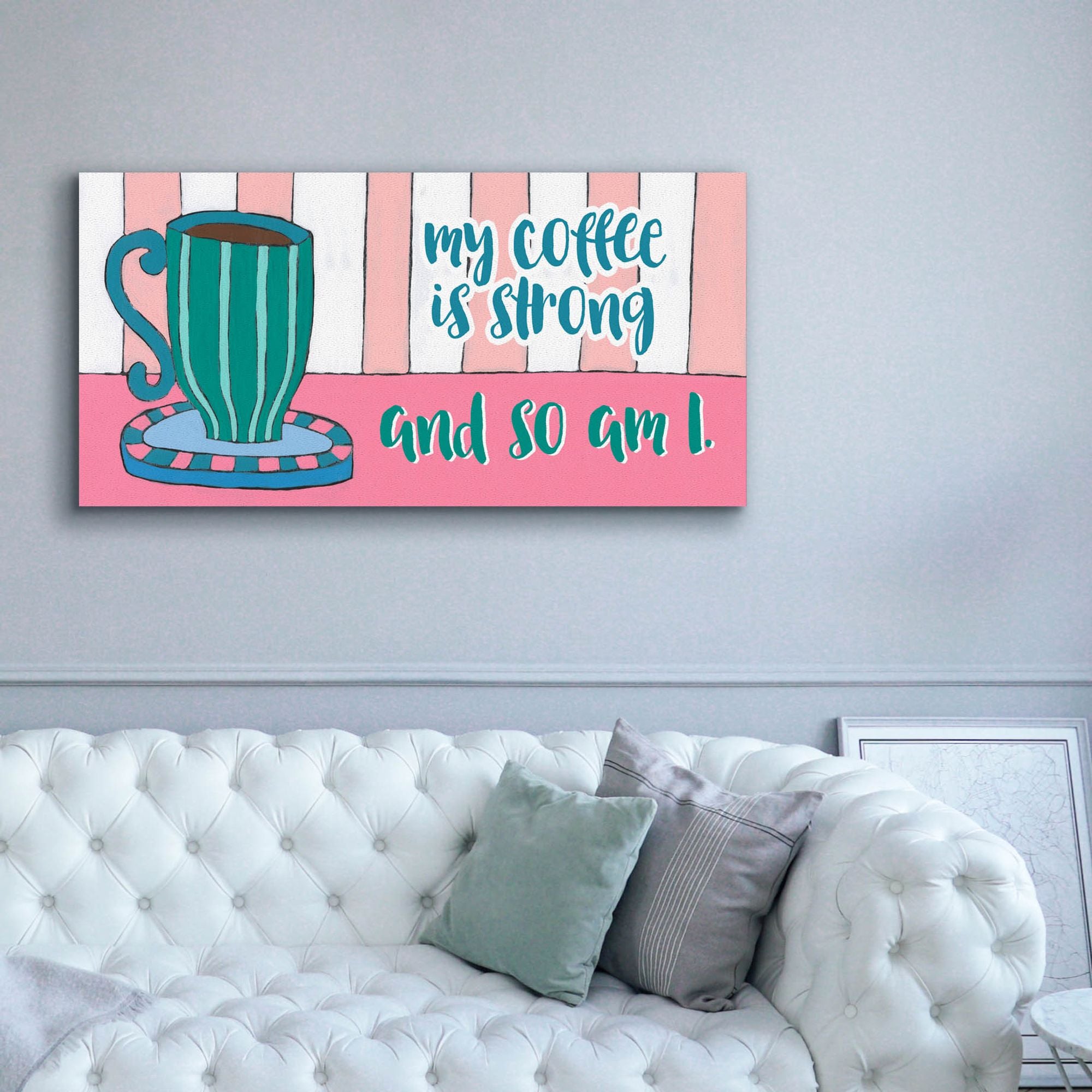 'Mid Morning Coffee Collection D' by Regina Moore, Canvas Wall Art,60x30