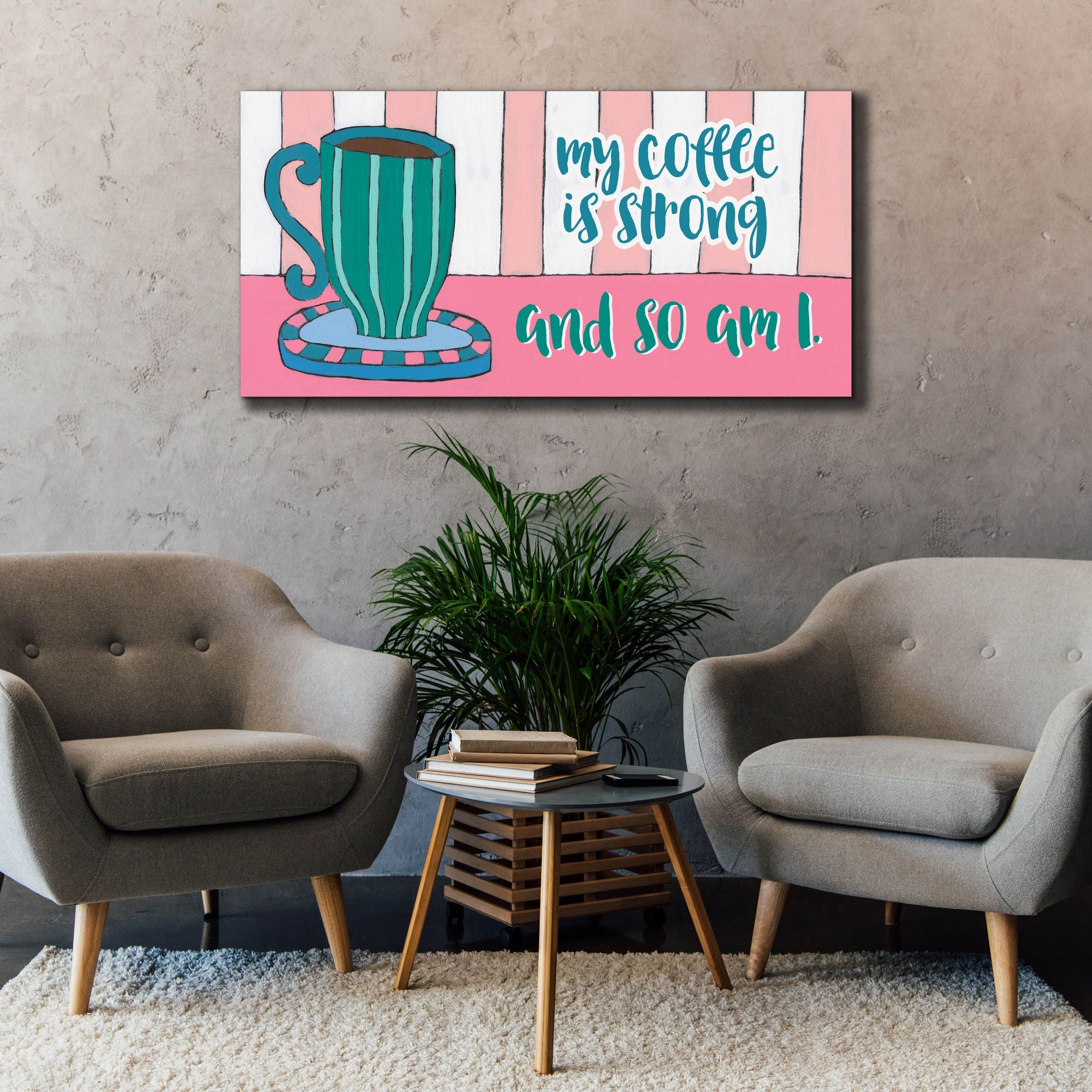 'Mid Morning Coffee Collection D' by Regina Moore, Canvas Wall Art,60x30