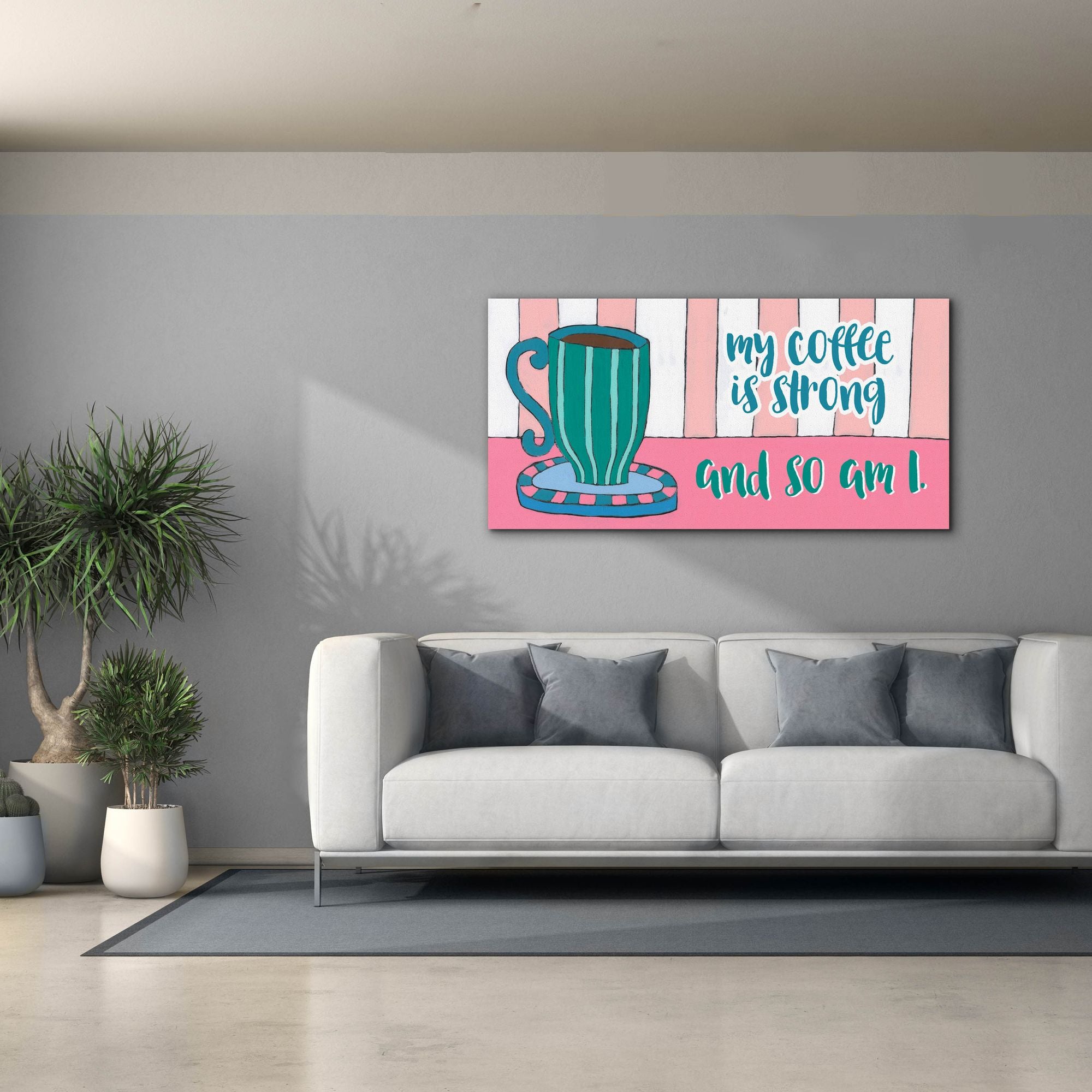 'Mid Morning Coffee Collection D' by Regina Moore, Canvas Wall Art,60x30