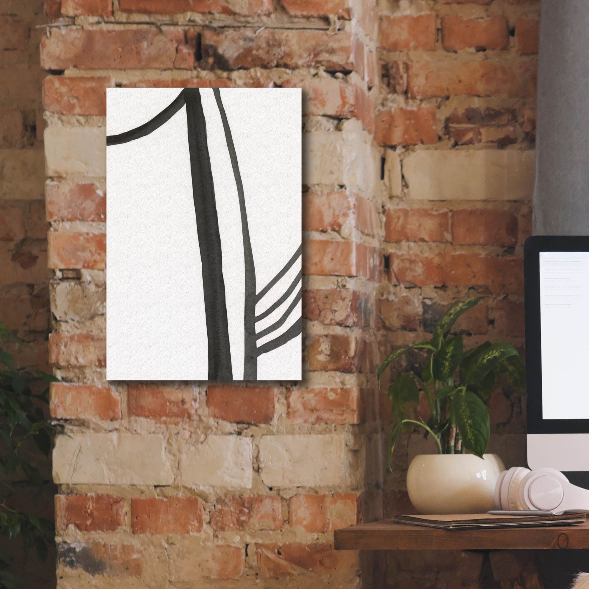 'Ink Lines I' by Regina Moore, Canvas Wall Art,12 x 18