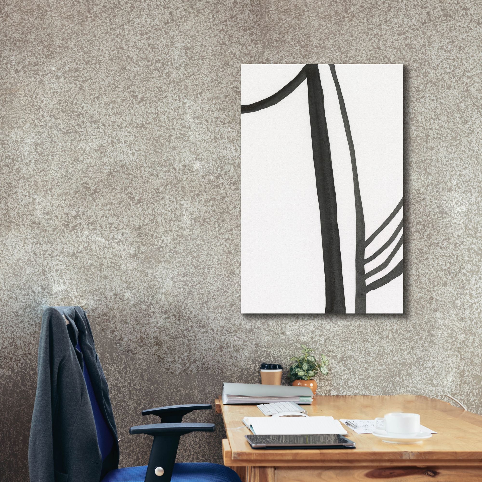 'Ink Lines I' by Regina Moore, Canvas Wall Art,26x40