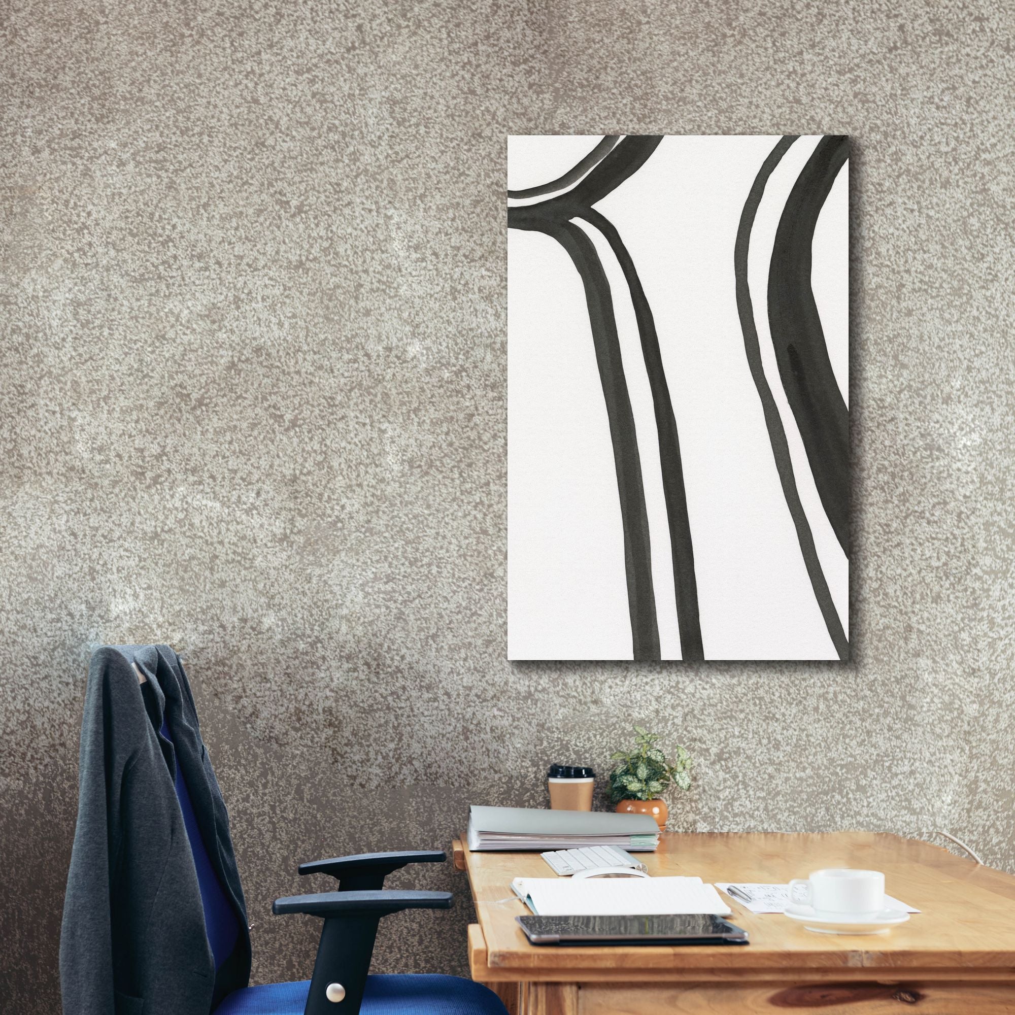'Ink Lines II' by Regina Moore, Canvas Wall Art,26x40
