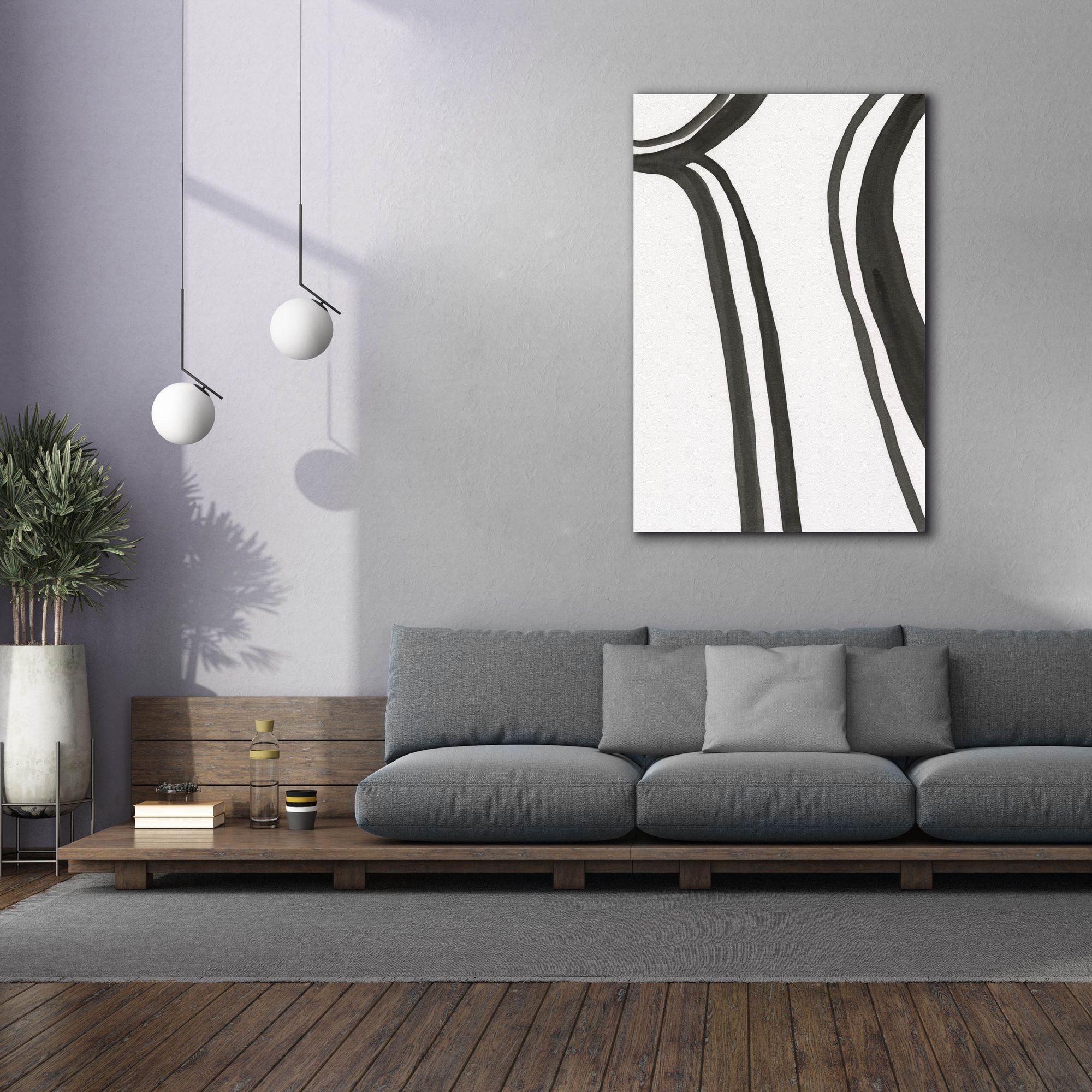 'Ink Lines II' by Regina Moore, Canvas Wall Art,40x60