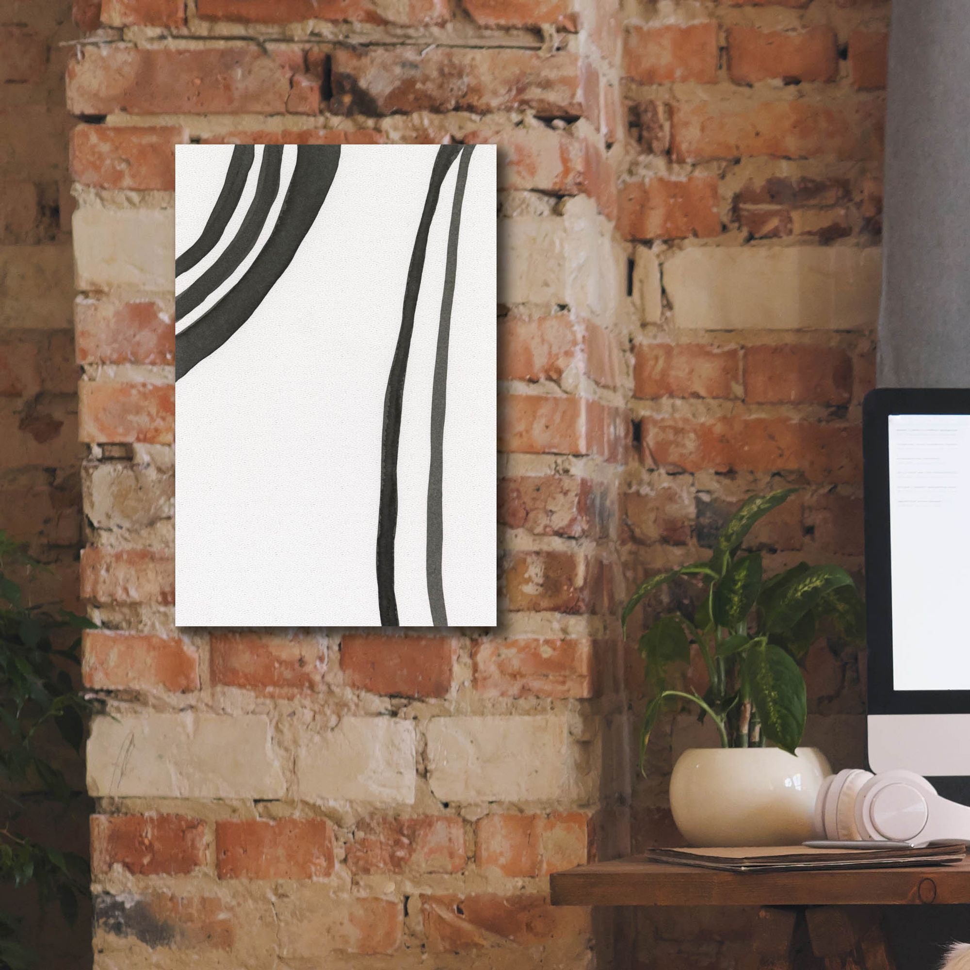 'Ink Lines III' by Regina Moore, Canvas Wall Art,12 x 18