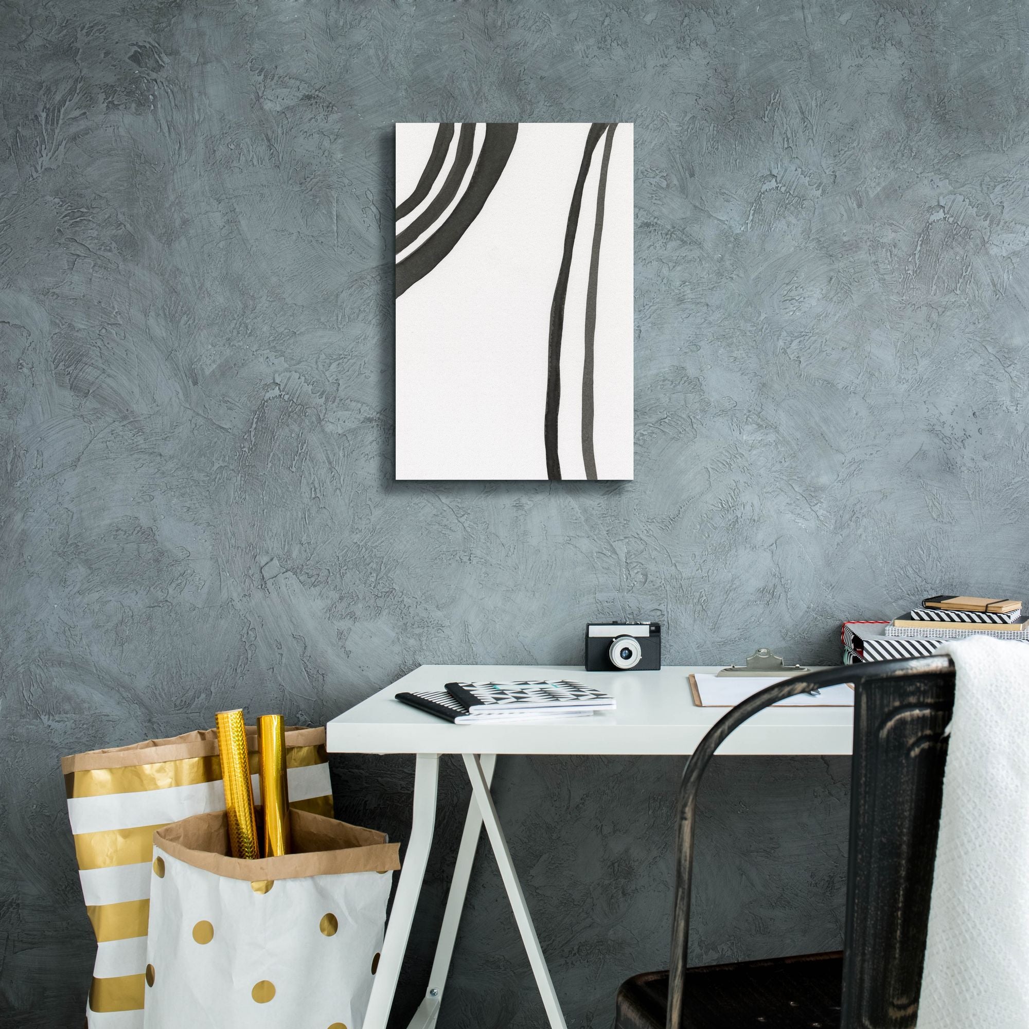 'Ink Lines III' by Regina Moore, Canvas Wall Art,12 x 18