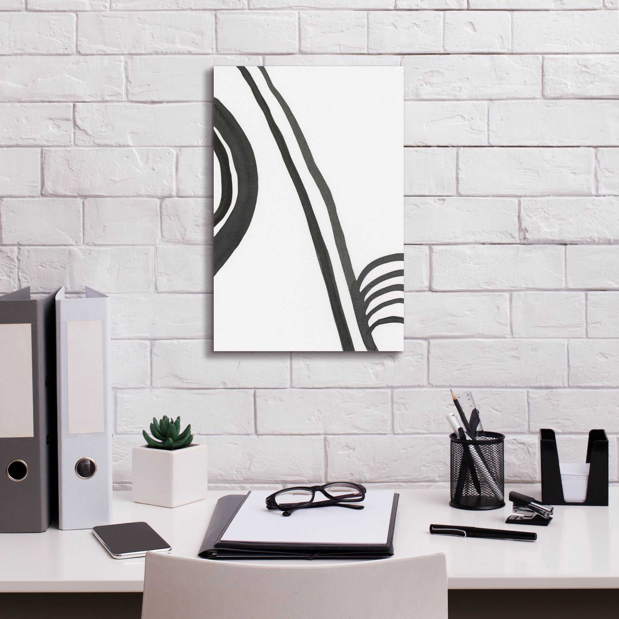 'Ink Lines IV' by Regina Moore, Canvas Wall Art,12 x 18