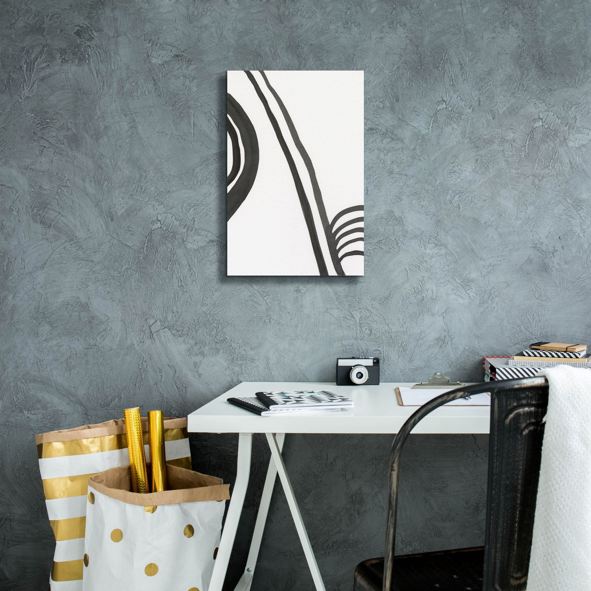 'Ink Lines IV' by Regina Moore, Canvas Wall Art,12 x 18