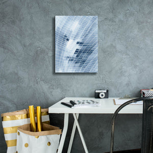 'Blue Grid I' by Regina Moore, Canvas Wall Art,12 x 16