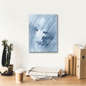 'Blue Grid I' by Regina Moore, Canvas Wall Art,12 x 16