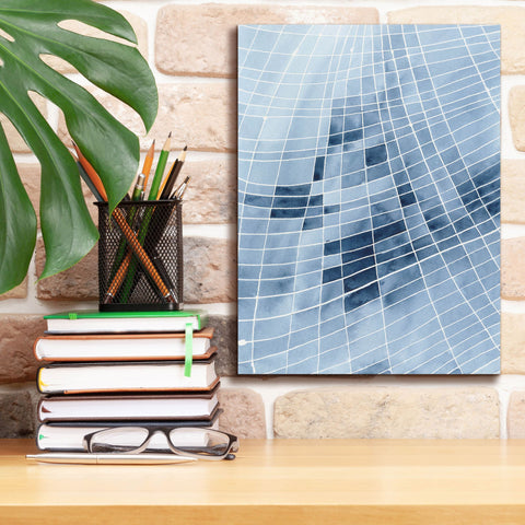 Image of 'Blue Grid II' by Regina Moore, Canvas Wall Art,12 x 16