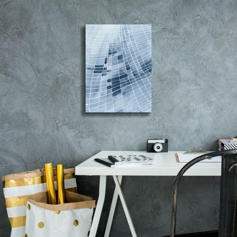 Image of 'Blue Grid II' by Regina Moore, Canvas Wall Art,12 x 16
