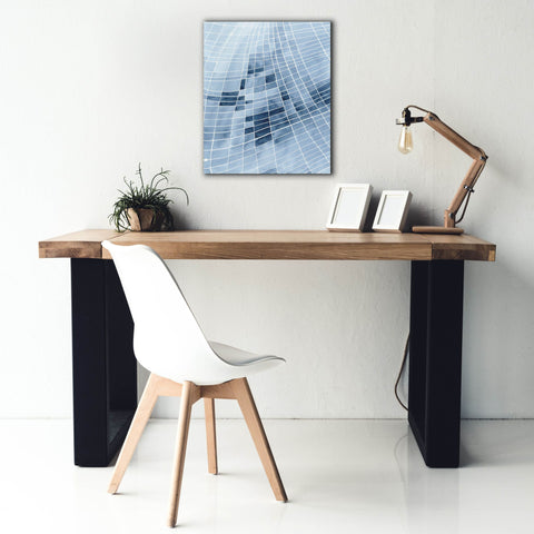Image of 'Blue Grid II' by Regina Moore, Canvas Wall Art,20 x 24