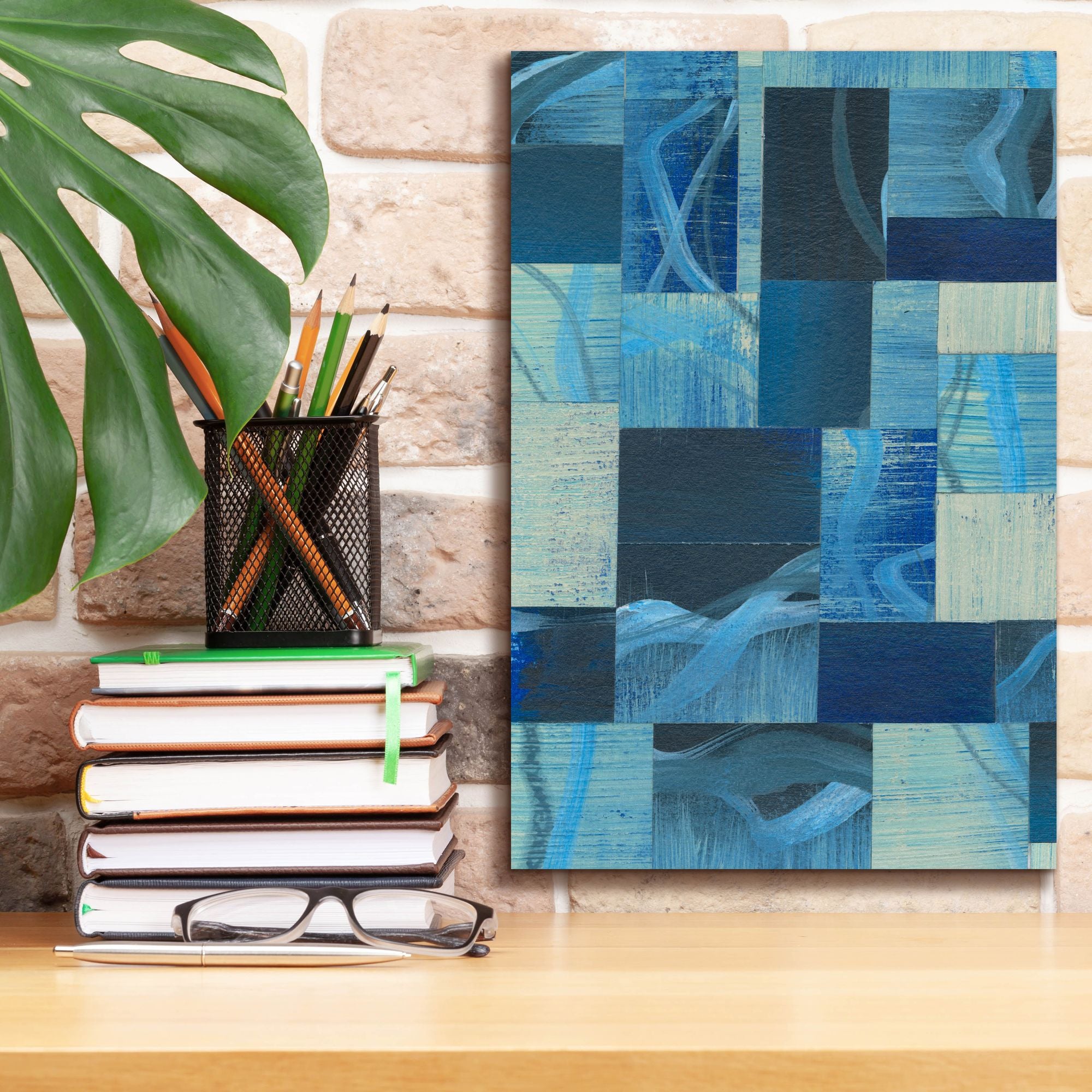'Denim Blocks I' by Regina Moore, Canvas Wall Art,12 x 18