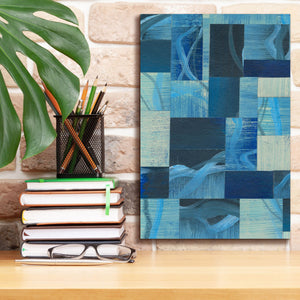 'Denim Blocks I' by Regina Moore, Canvas Wall Art,12 x 18