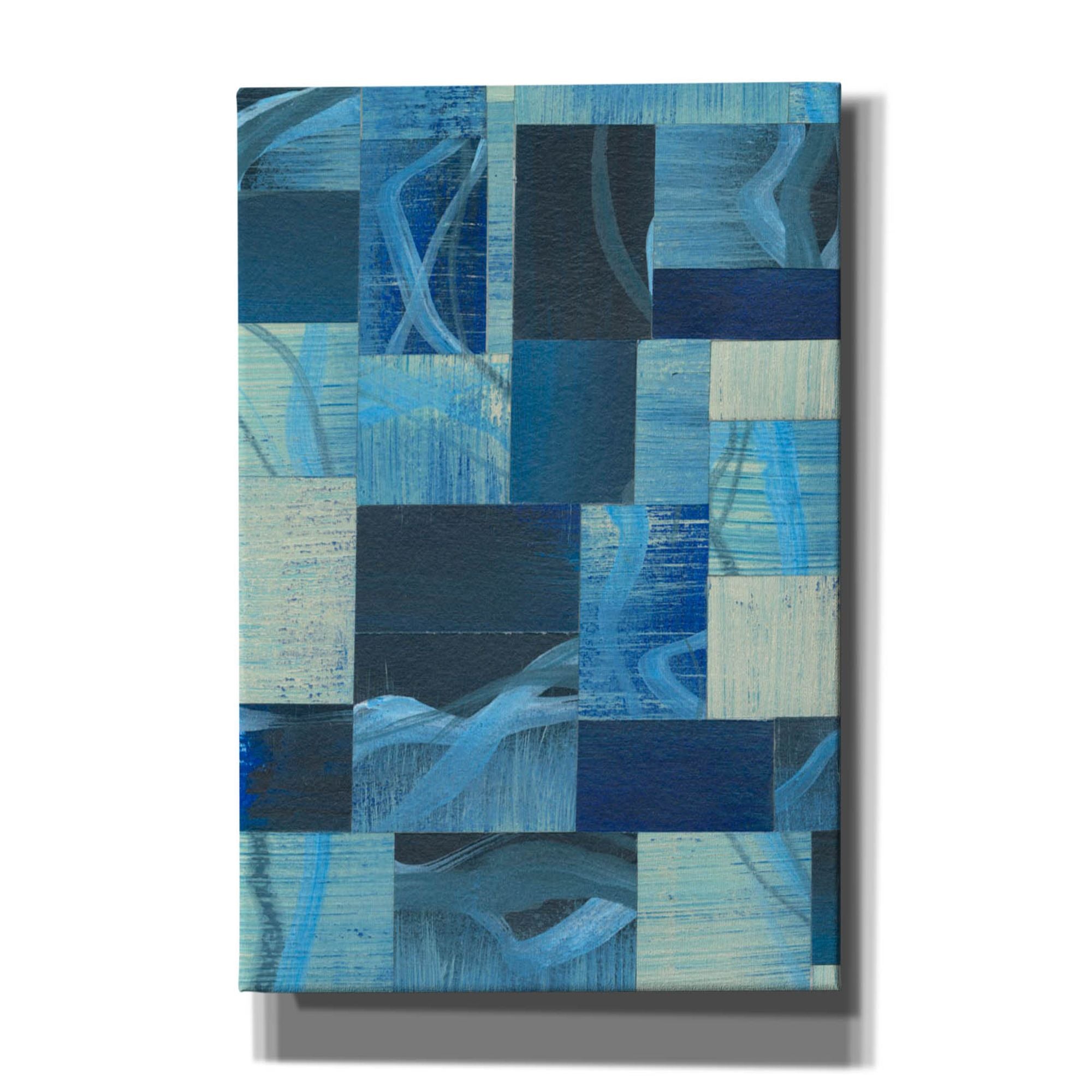 'Denim Blocks I' by Regina Moore, Canvas Wall Art