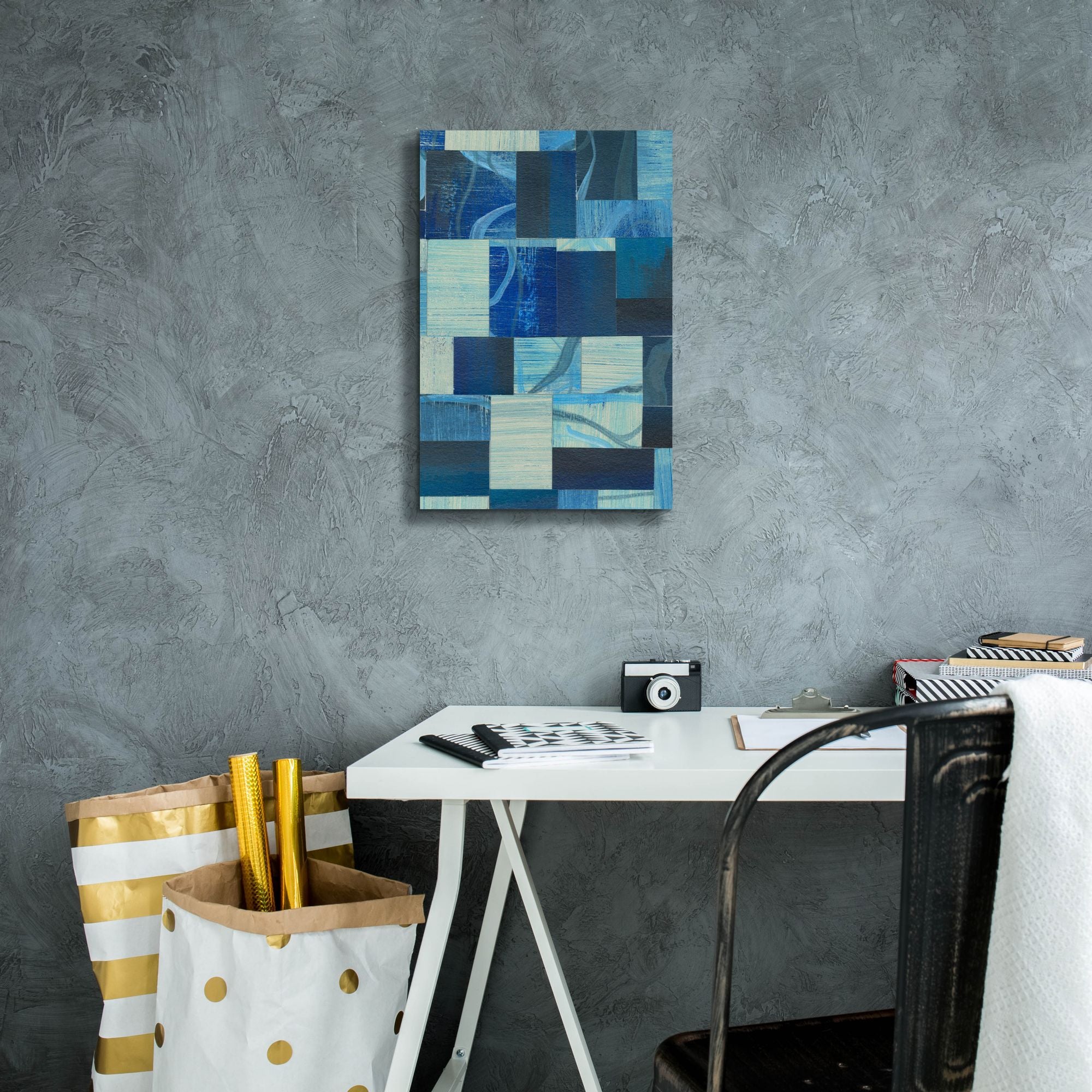 'Denim Blocks II' by Regina Moore, Canvas Wall Art,12 x 18