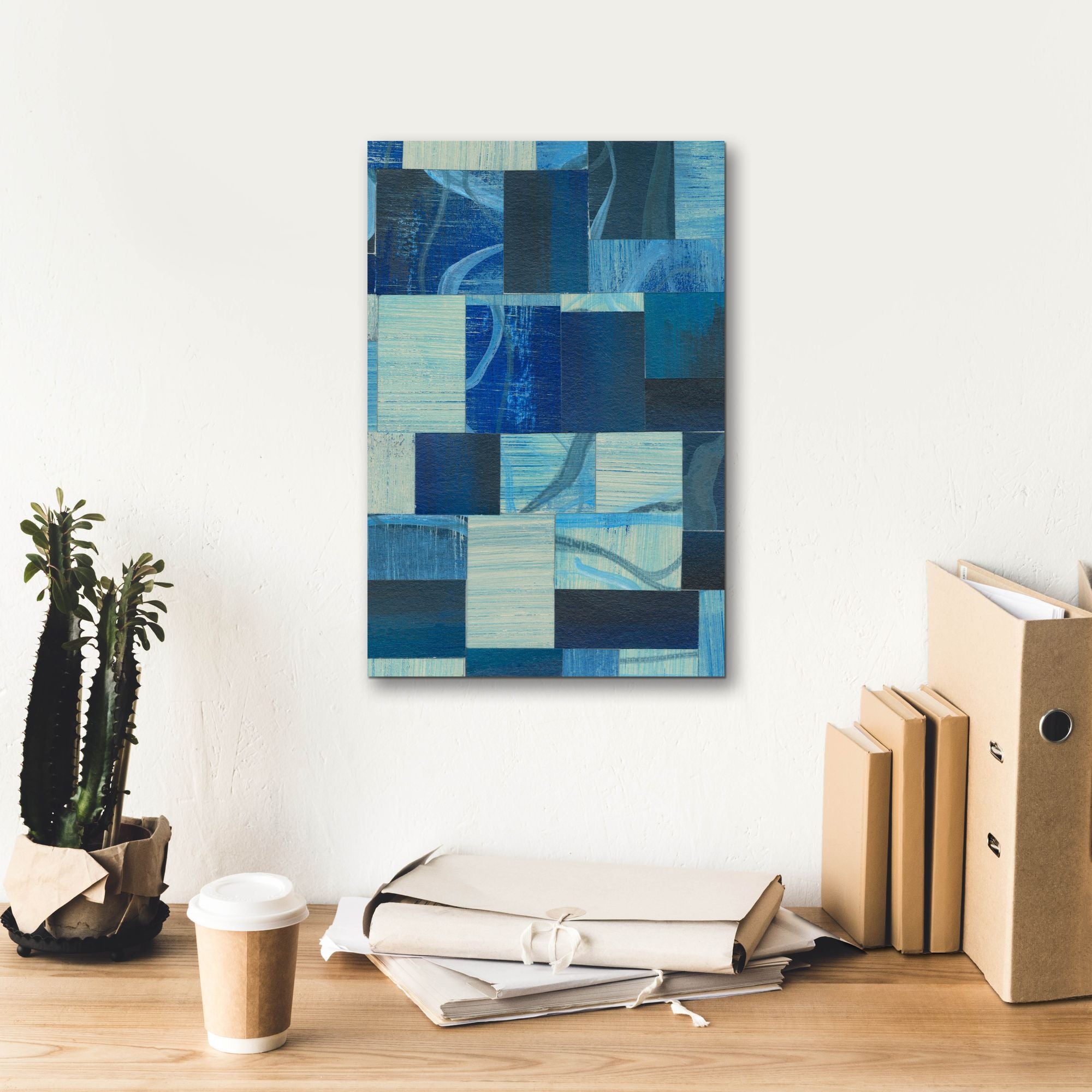 'Denim Blocks II' by Regina Moore, Canvas Wall Art,12 x 18