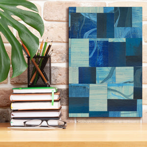 'Denim Blocks II' by Regina Moore, Canvas Wall Art,12 x 18