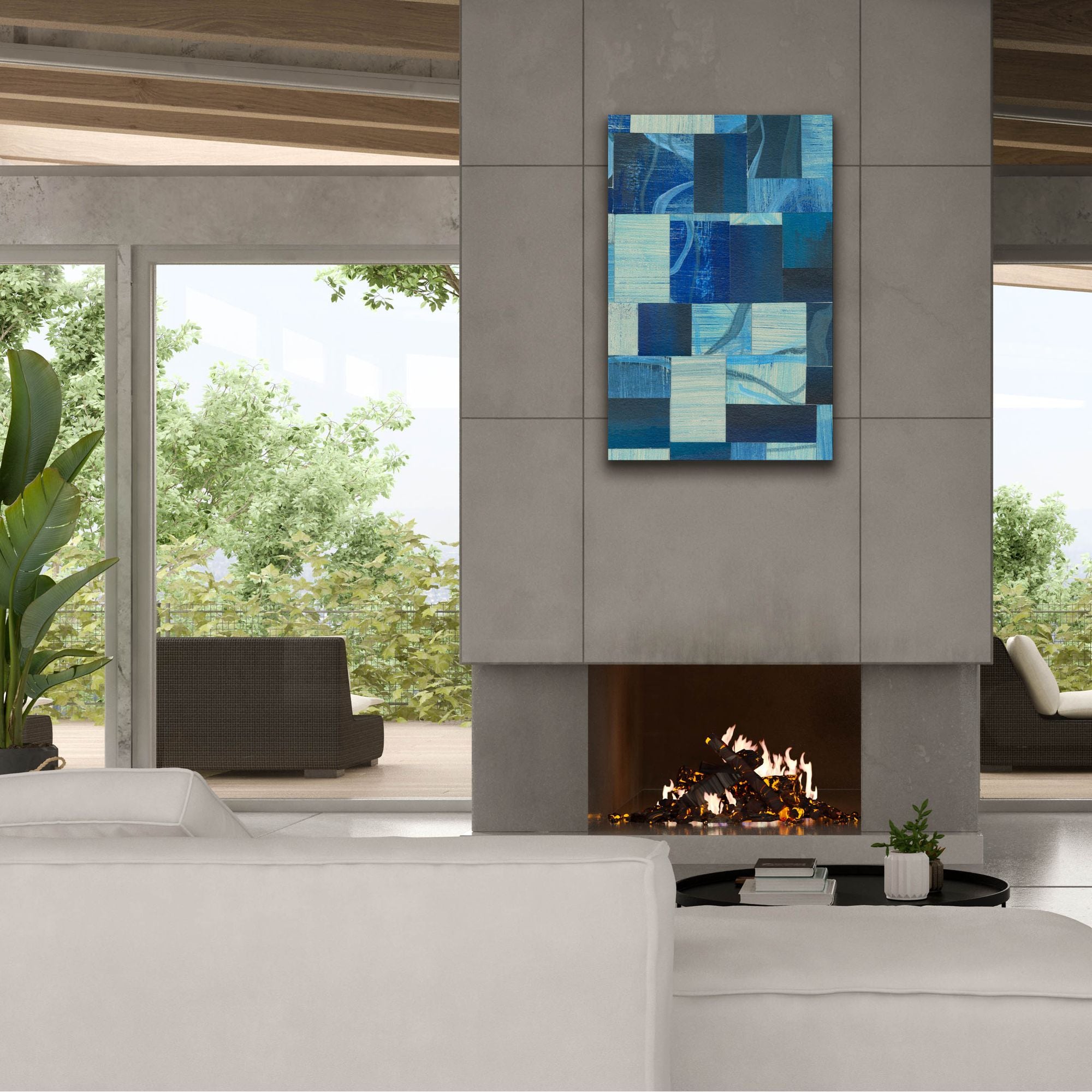 'Denim Blocks II' by Regina Moore, Canvas Wall Art,26x40