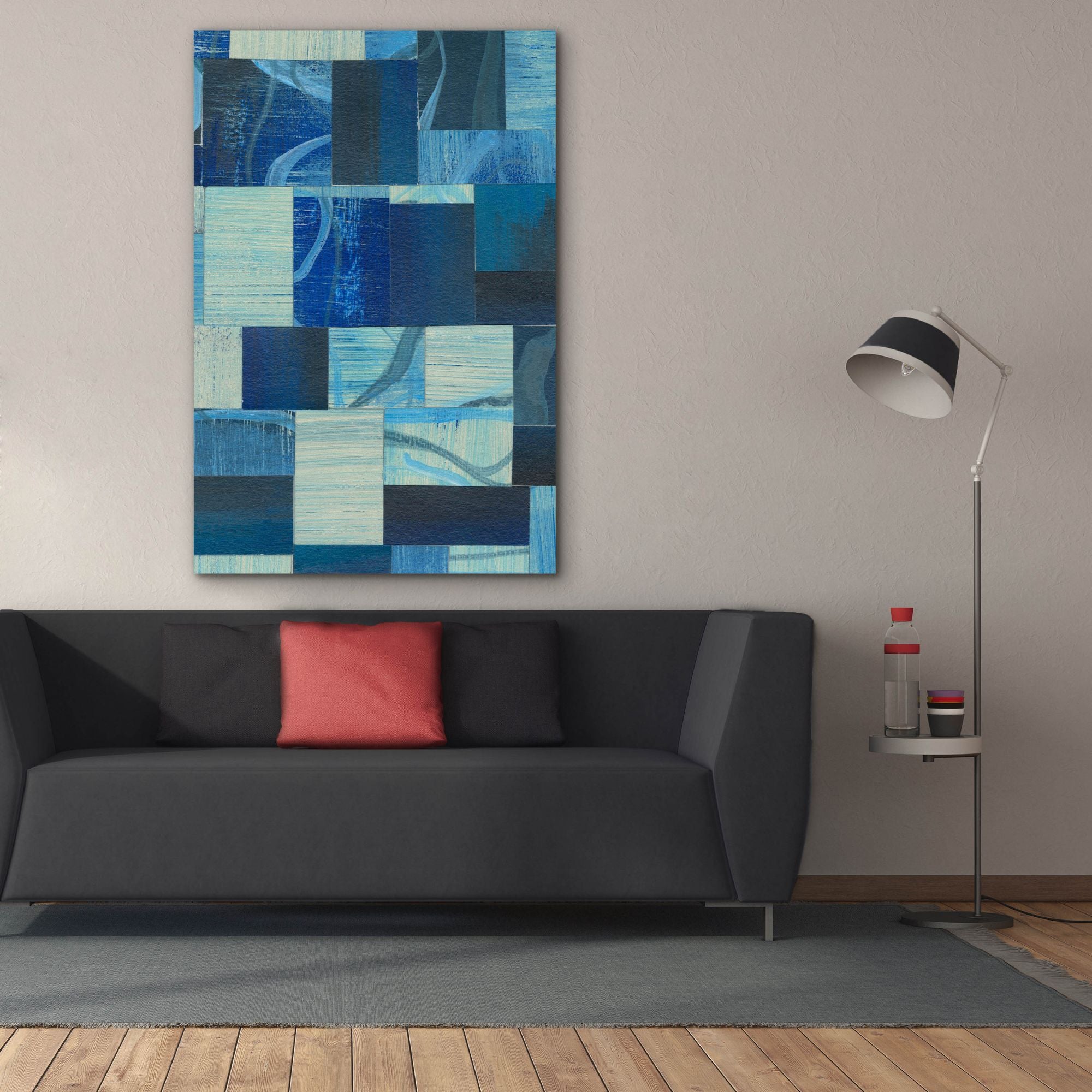 'Denim Blocks II' by Regina Moore, Canvas Wall Art,40x60