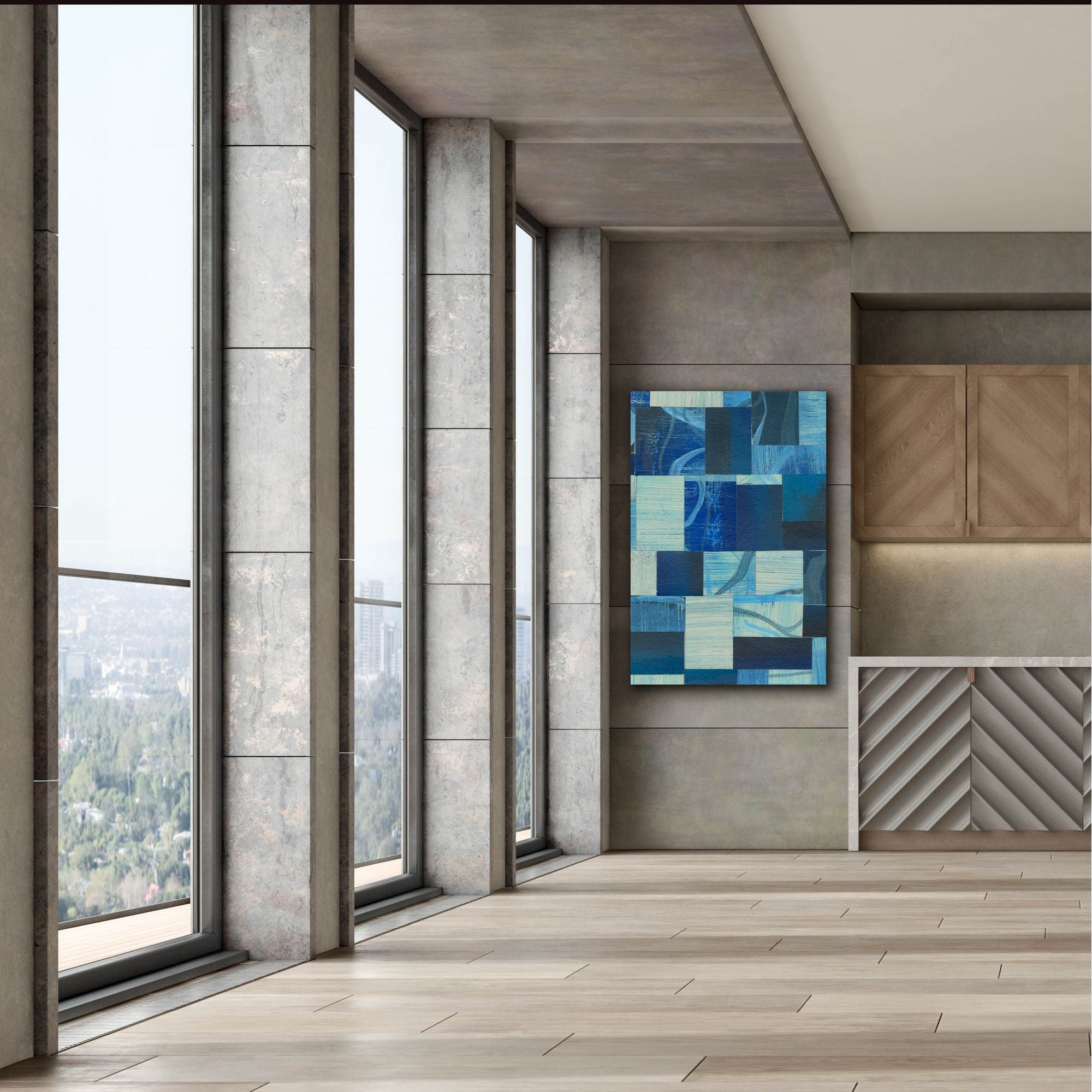 'Denim Blocks II' by Regina Moore, Canvas Wall Art,40x60