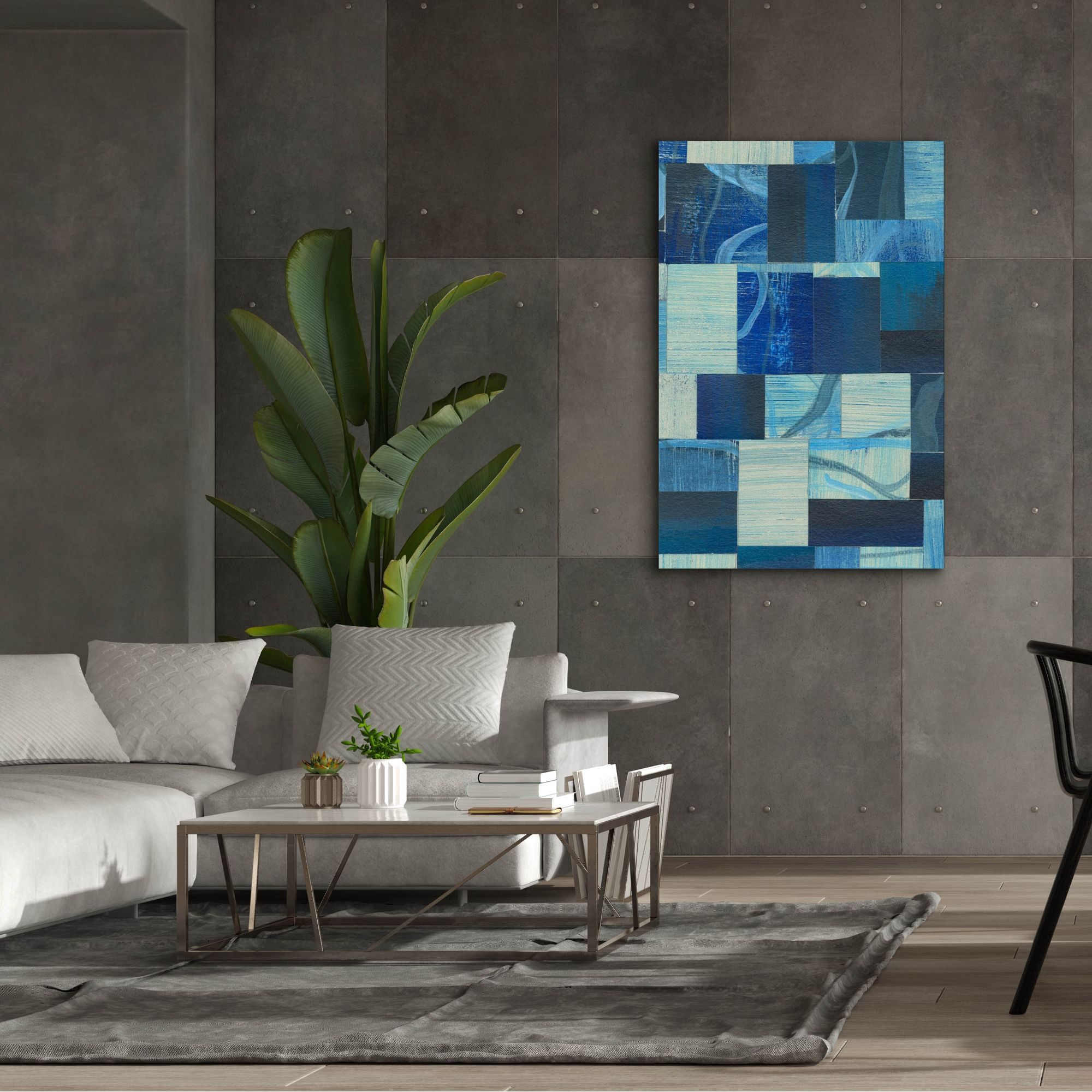 'Denim Blocks II' by Regina Moore, Canvas Wall Art,40x60
