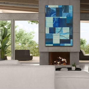 'Denim Blocks II' by Regina Moore, Canvas Wall Art,40x60