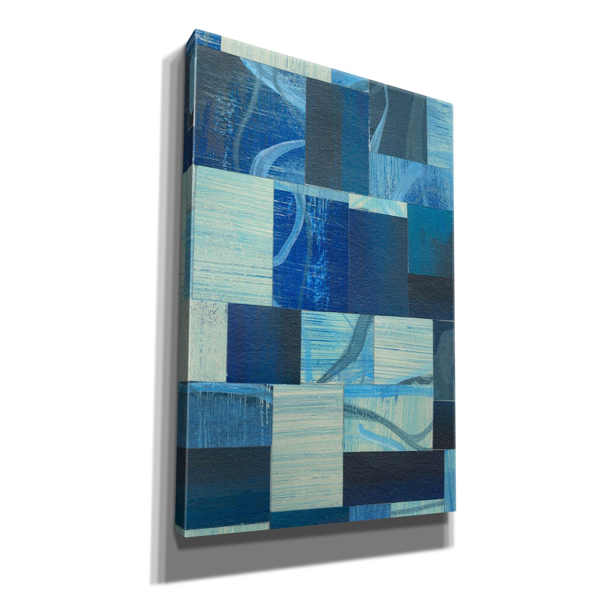 'Denim Blocks II' by Regina Moore, Canvas Wall Art