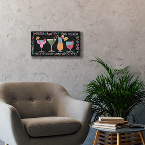 'Mix Me A Drink Collection D' by Regina Moore, Canvas Wall Art,24 x 12