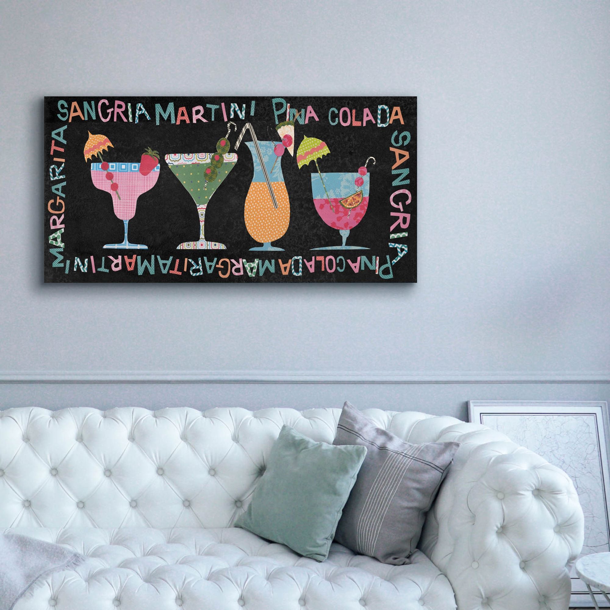 'Mix Me A Drink Collection D' by Regina Moore, Canvas Wall Art,60x30