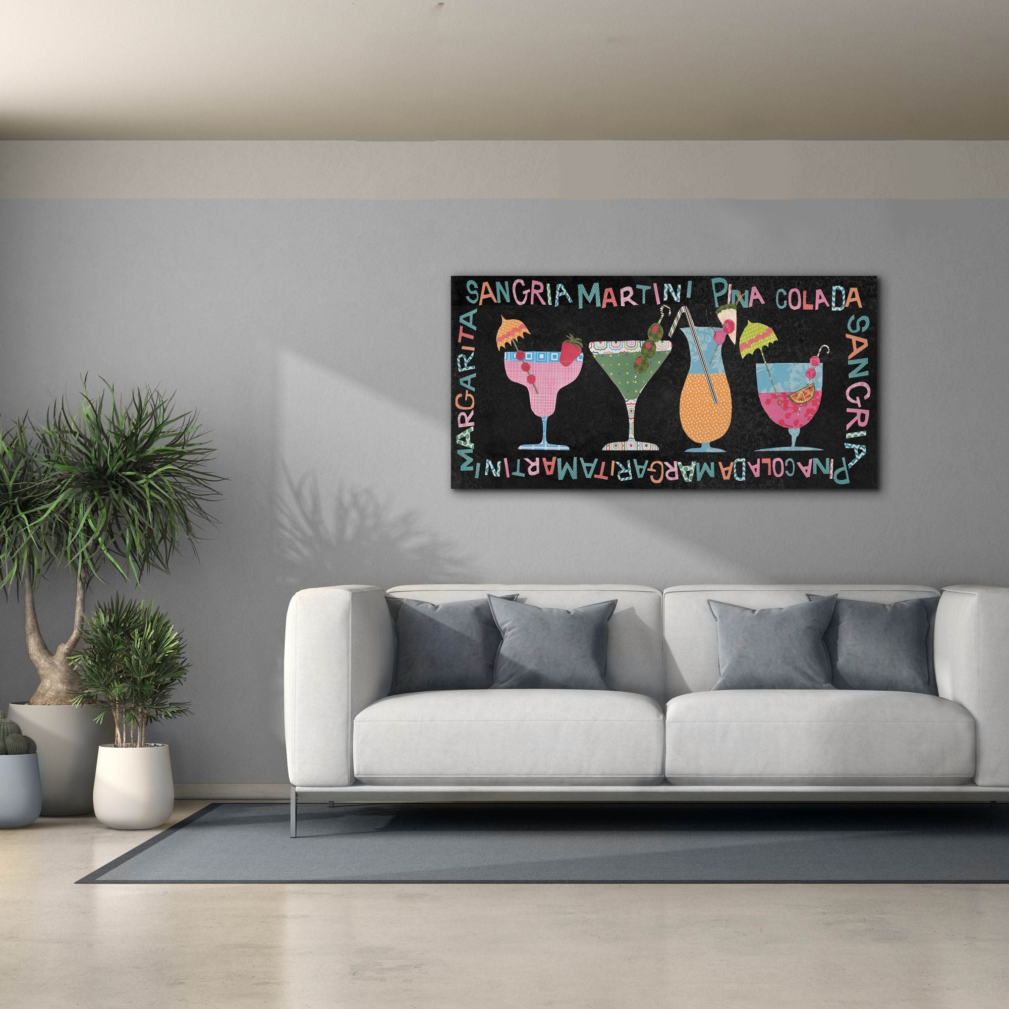 'Mix Me A Drink Collection D' by Regina Moore, Canvas Wall Art,60x30