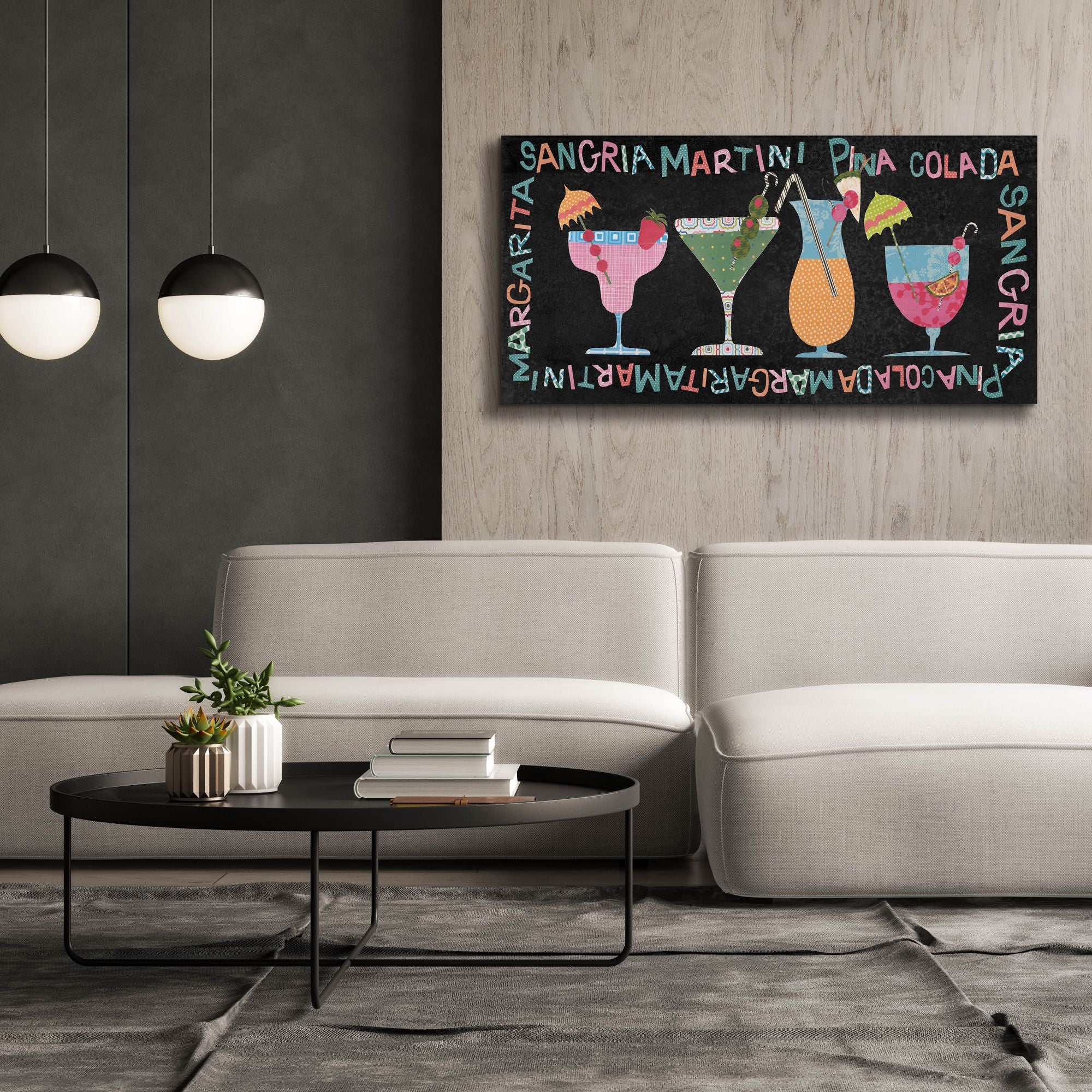 'Mix Me A Drink Collection D' by Regina Moore, Canvas Wall Art,60x30