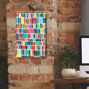 'Rainbow Marks I' by Regina Moore, Canvas Wall Art,12 x 18