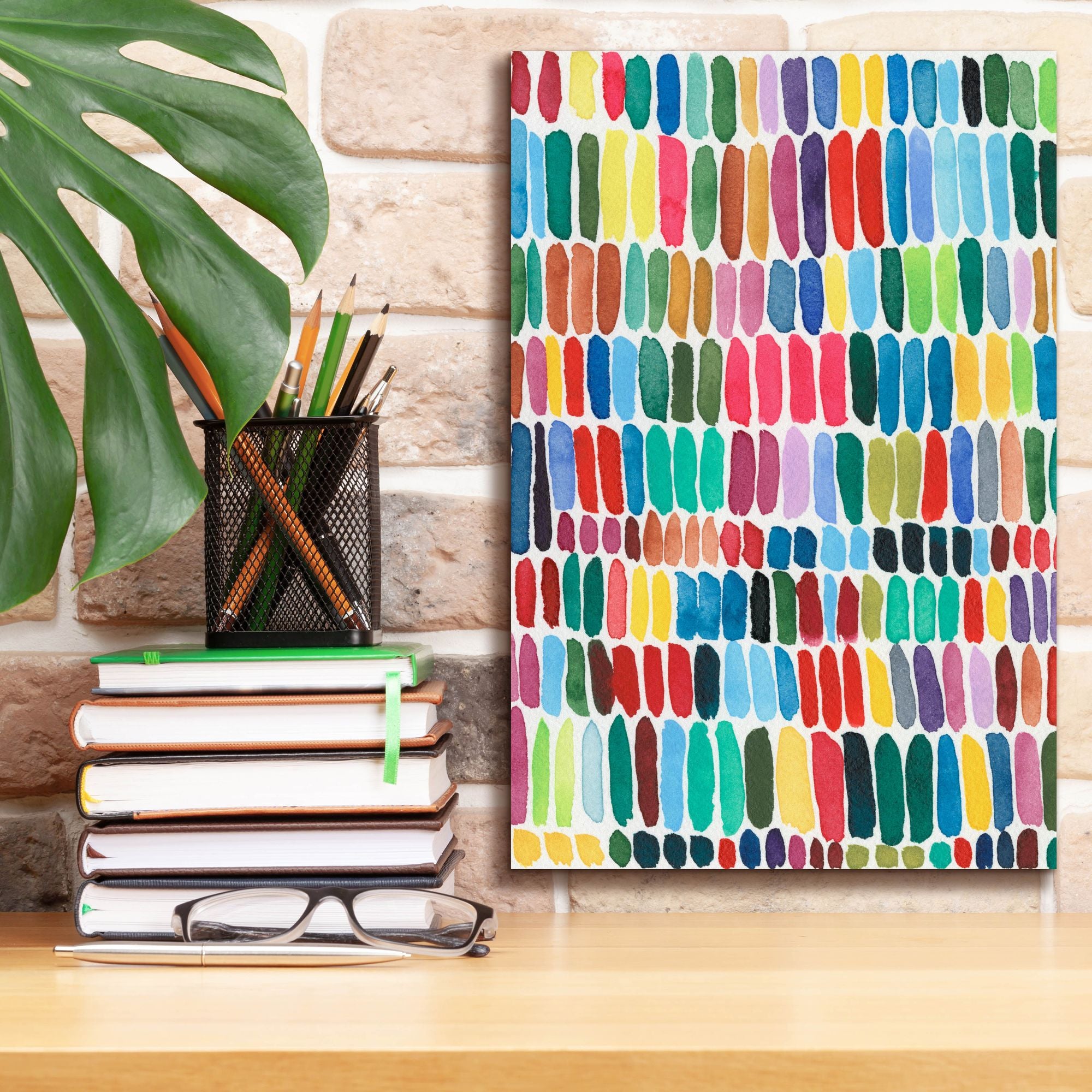 'Rainbow Marks I' by Regina Moore, Canvas Wall Art,12 x 18