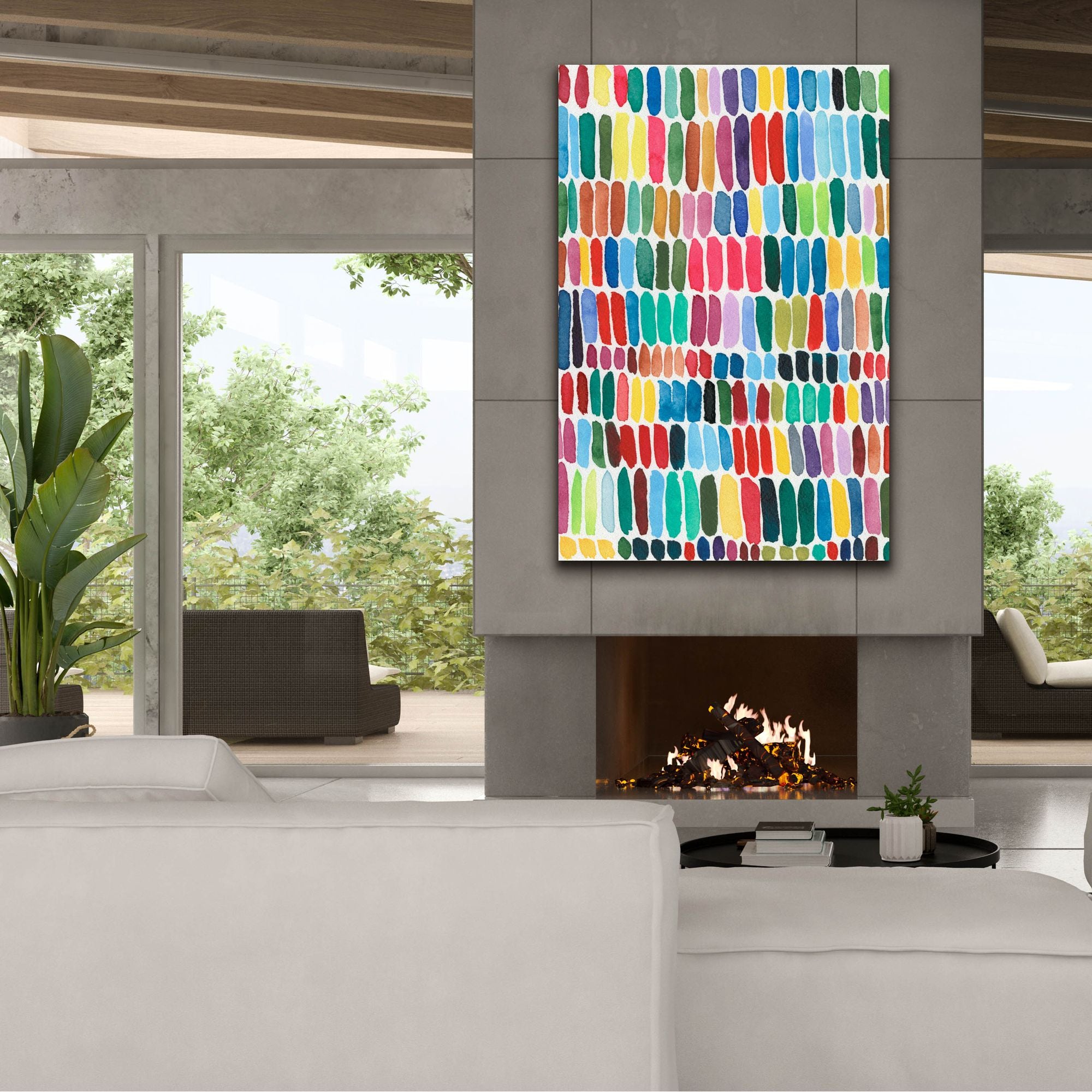 'Rainbow Marks I' by Regina Moore, Canvas Wall Art,40x60