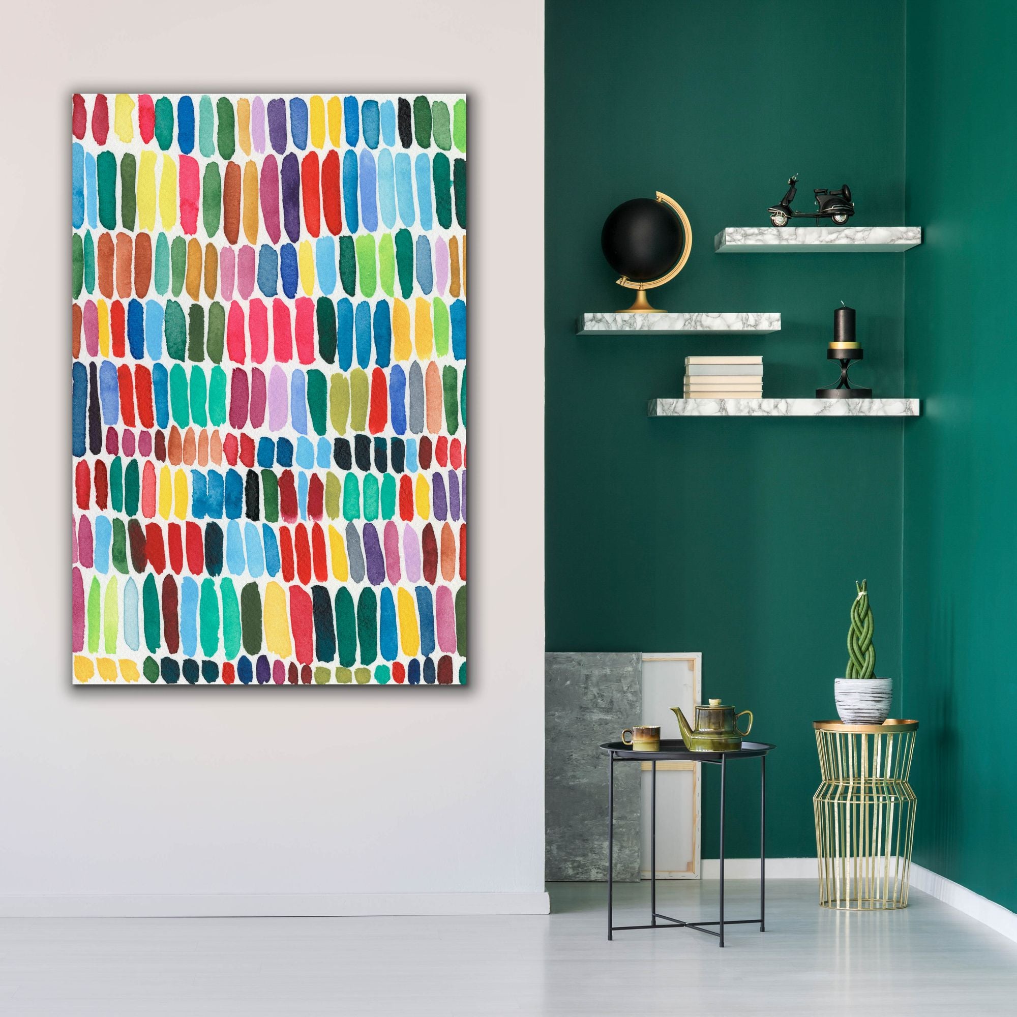 'Rainbow Marks I' by Regina Moore, Canvas Wall Art,40x60