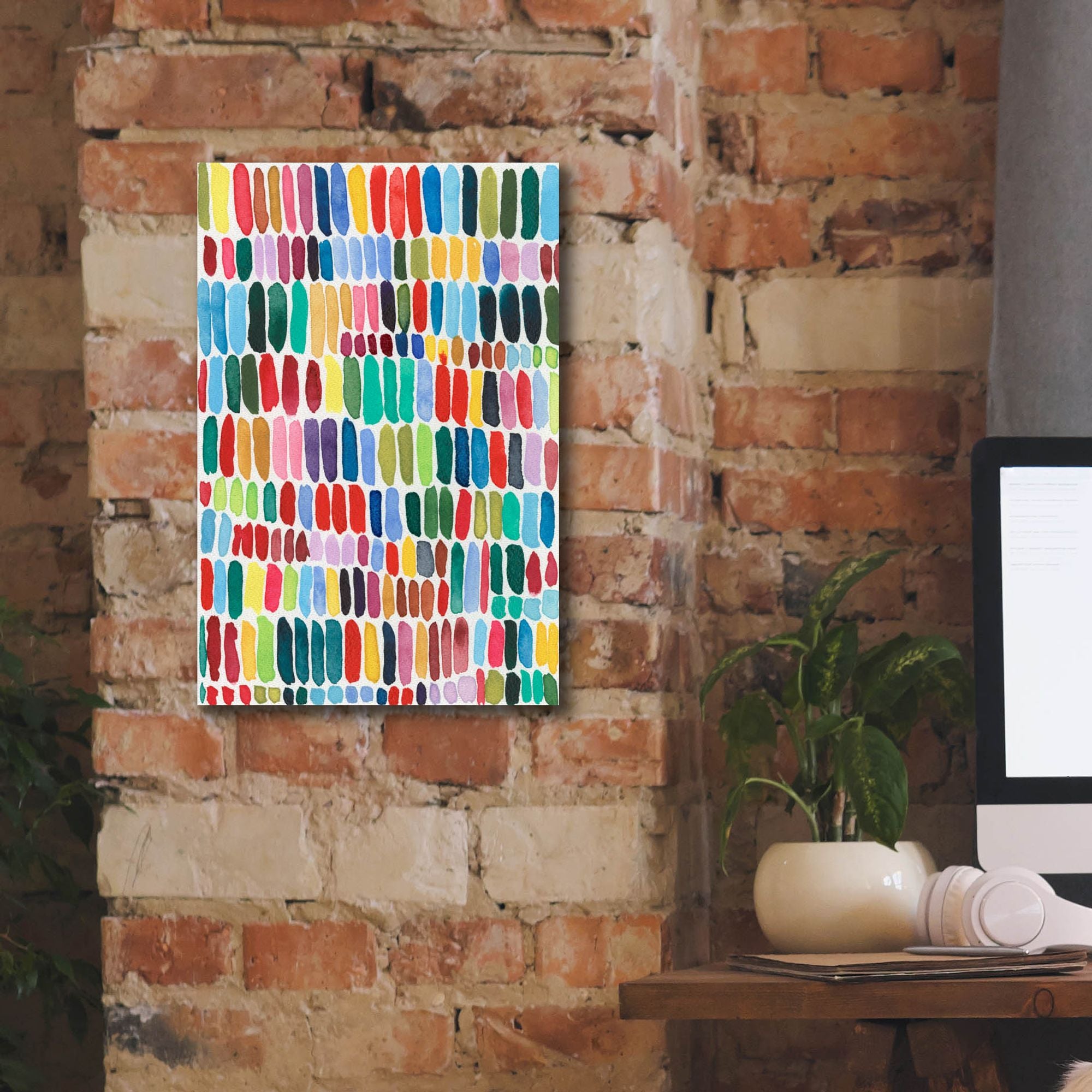 'Rainbow Marks II' by Regina Moore, Canvas Wall Art,12 x 18