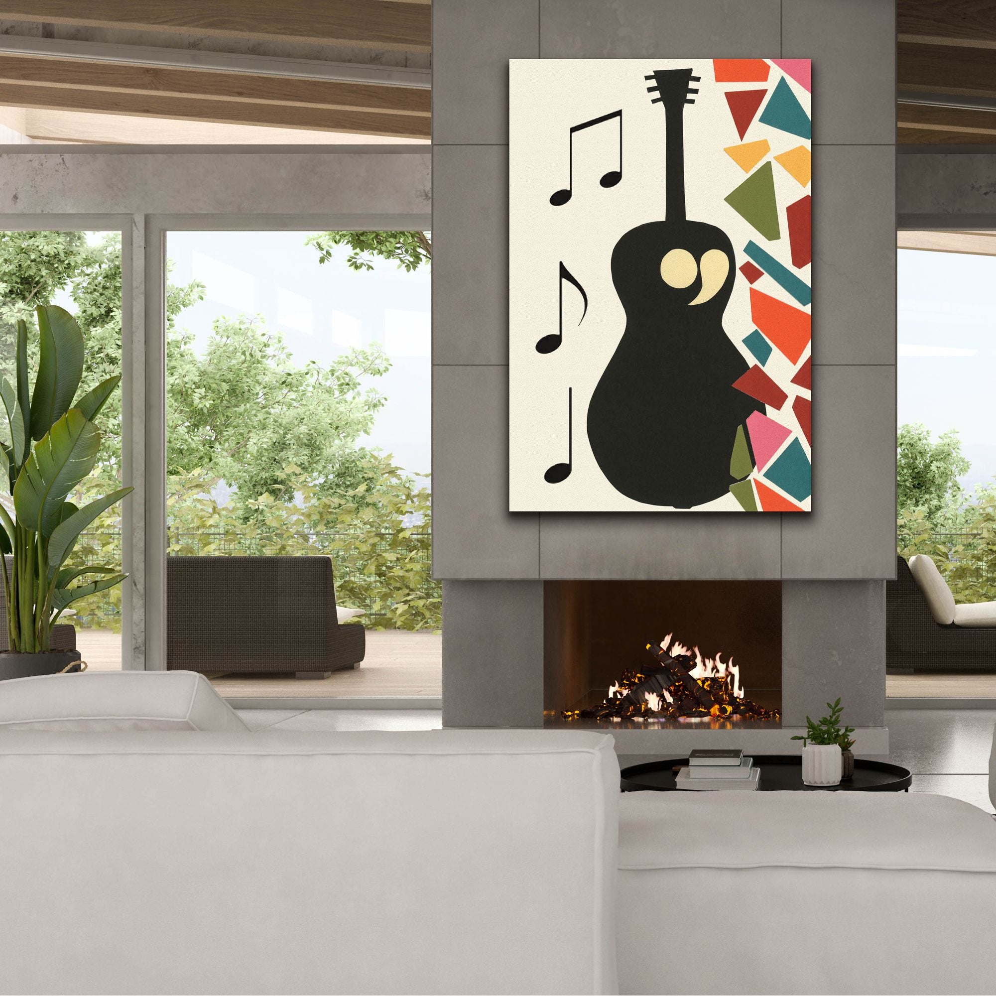 'Cut Paper Instruments Collection B' by Regina Moore, Canvas Wall Art,40x60