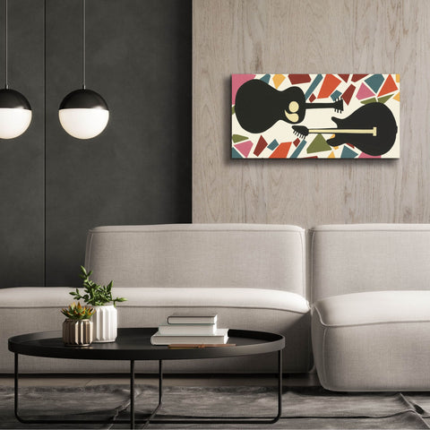Image of 'Cut Paper Instruments Collection D' by Regina Moore, Canvas Wall Art,40x20