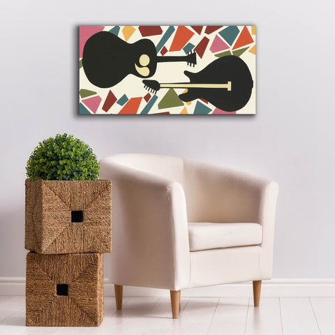 Image of 'Cut Paper Instruments Collection D' by Regina Moore, Canvas Wall Art,40x20
