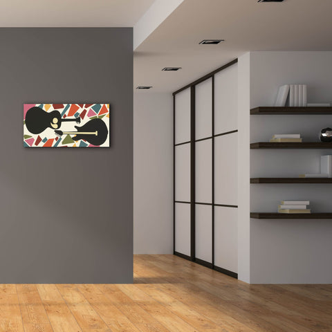 Image of 'Cut Paper Instruments Collection D' by Regina Moore, Canvas Wall Art,40x20
