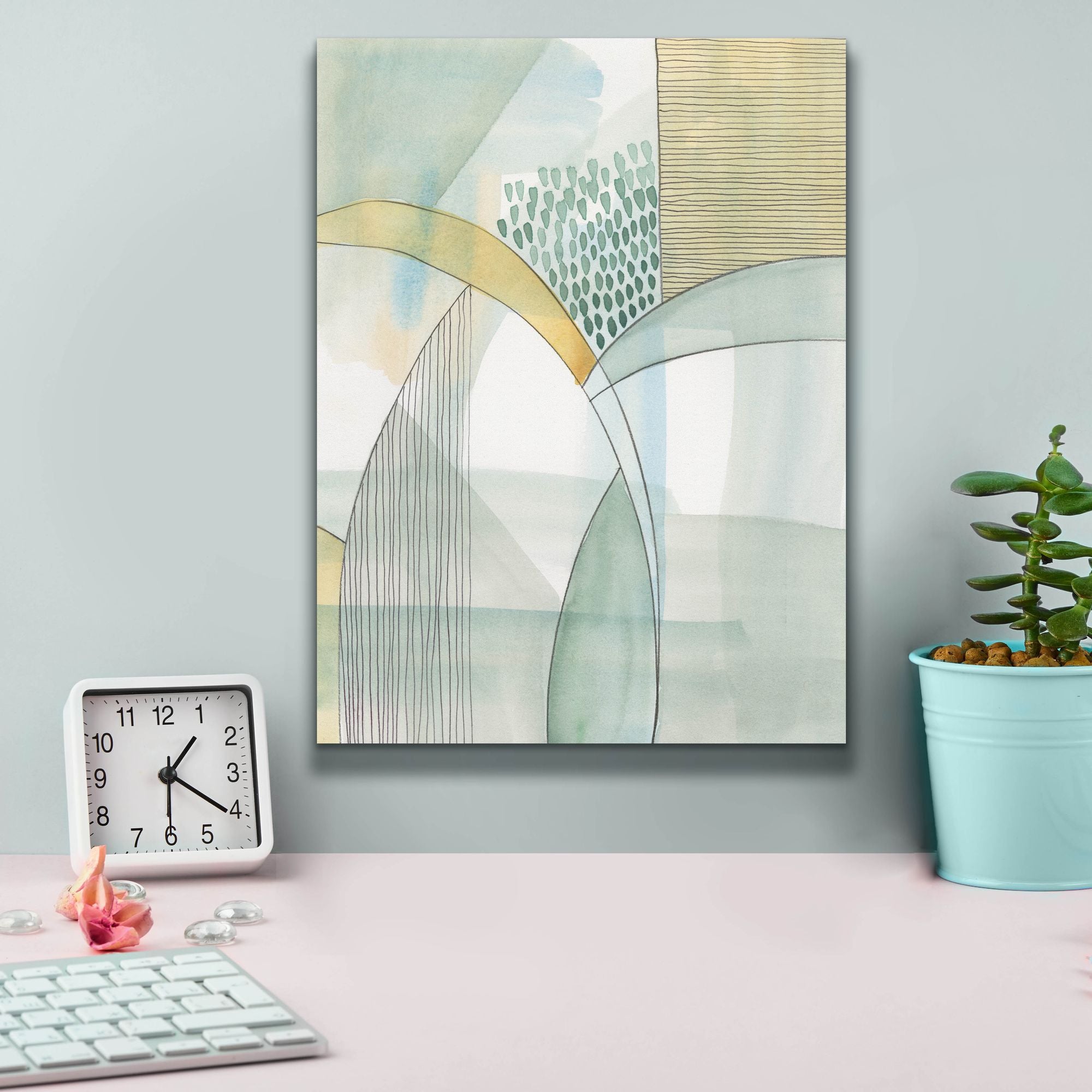 'Mint Reflection I' by Regina Moore, Canvas Wall Art,12 x 16