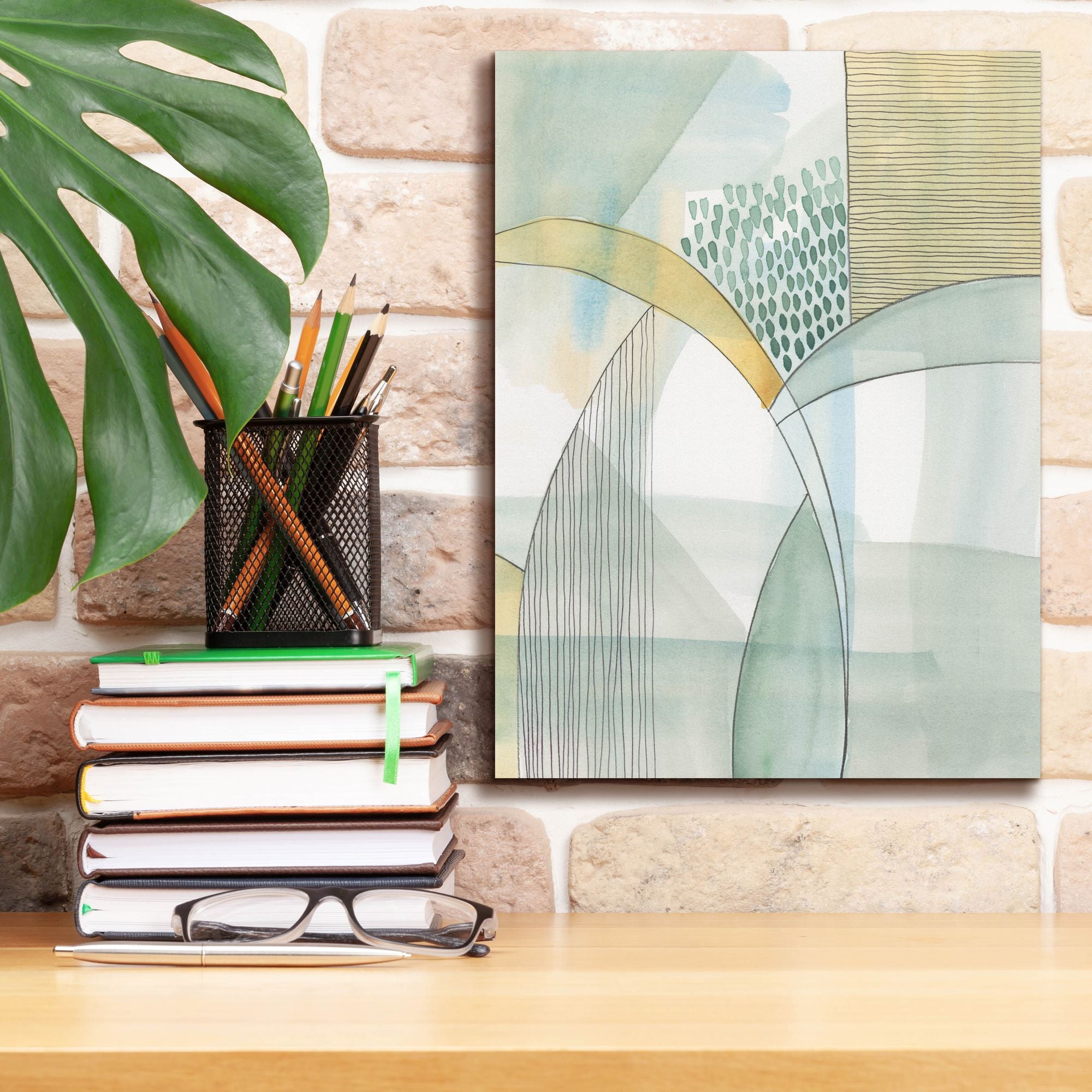 'Mint Reflection I' by Regina Moore, Canvas Wall Art,12 x 16