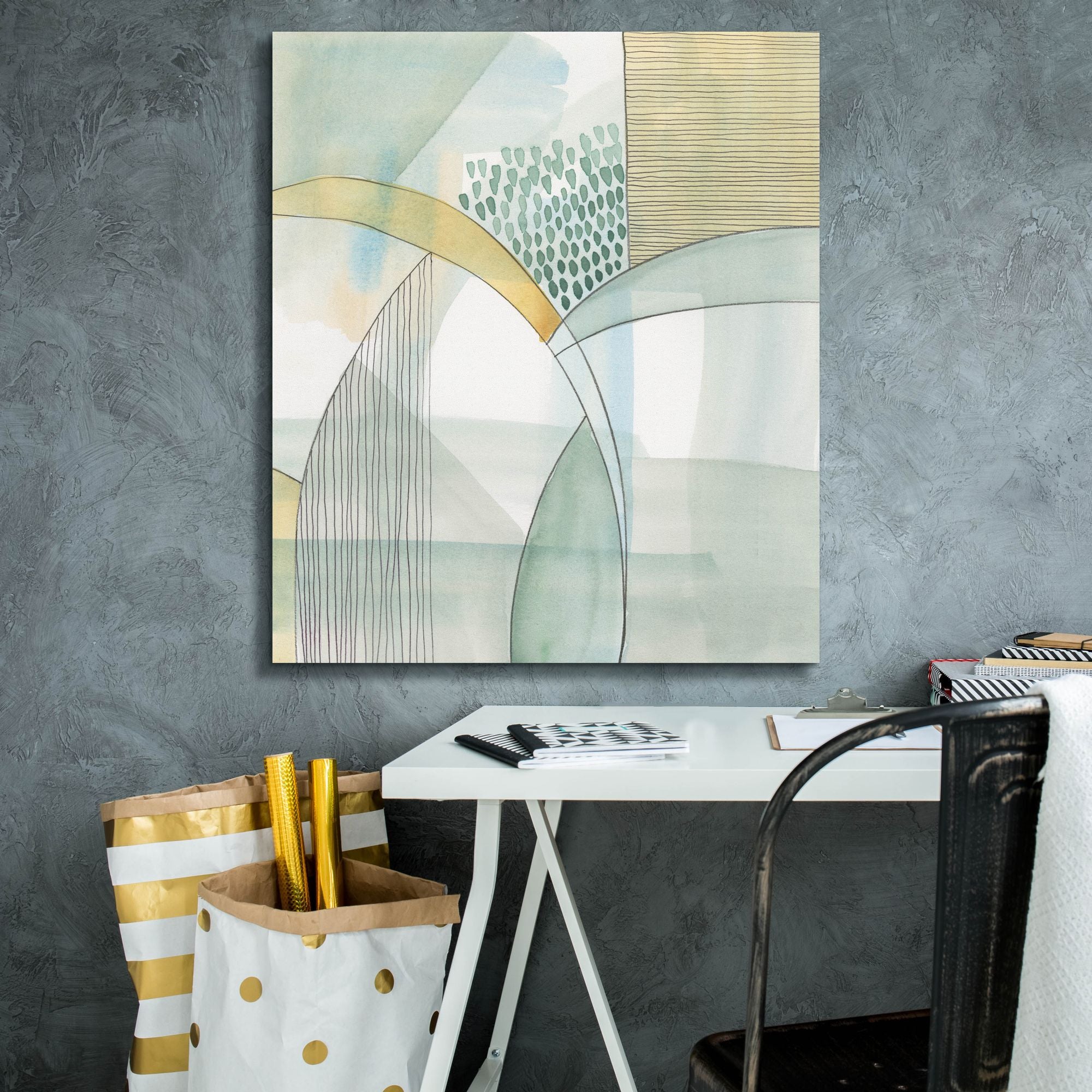 'Mint Reflection I' by Regina Moore, Canvas Wall Art,26x30