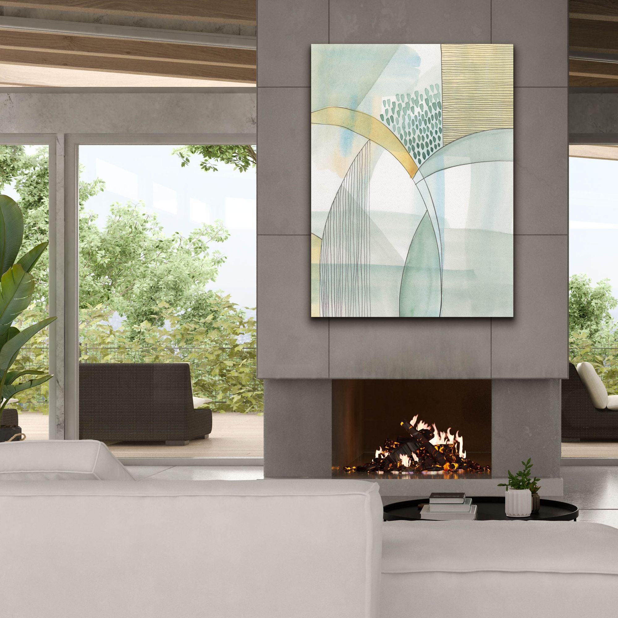 'Mint Reflection I' by Regina Moore, Canvas Wall Art,40x54
