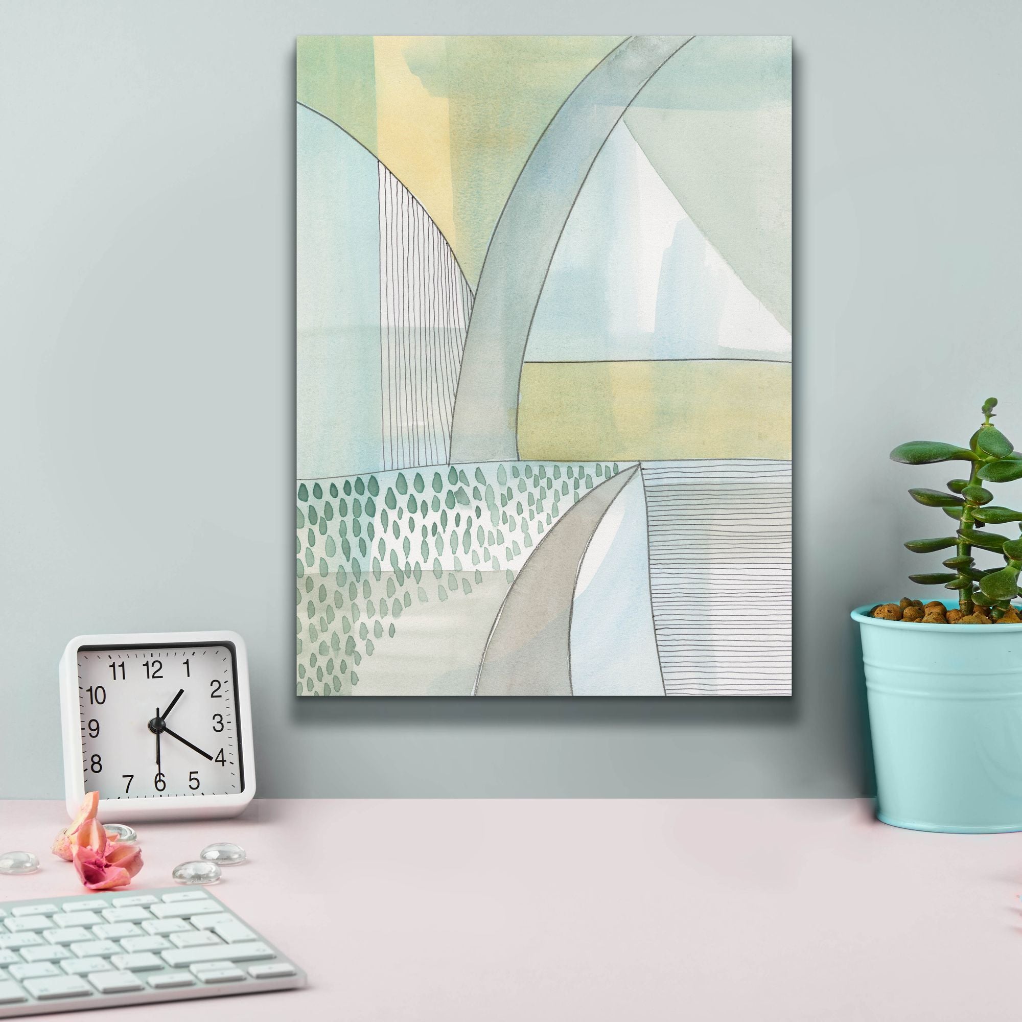 'Mint Reflection II' by Regina Moore, Canvas Wall Art,12 x 16