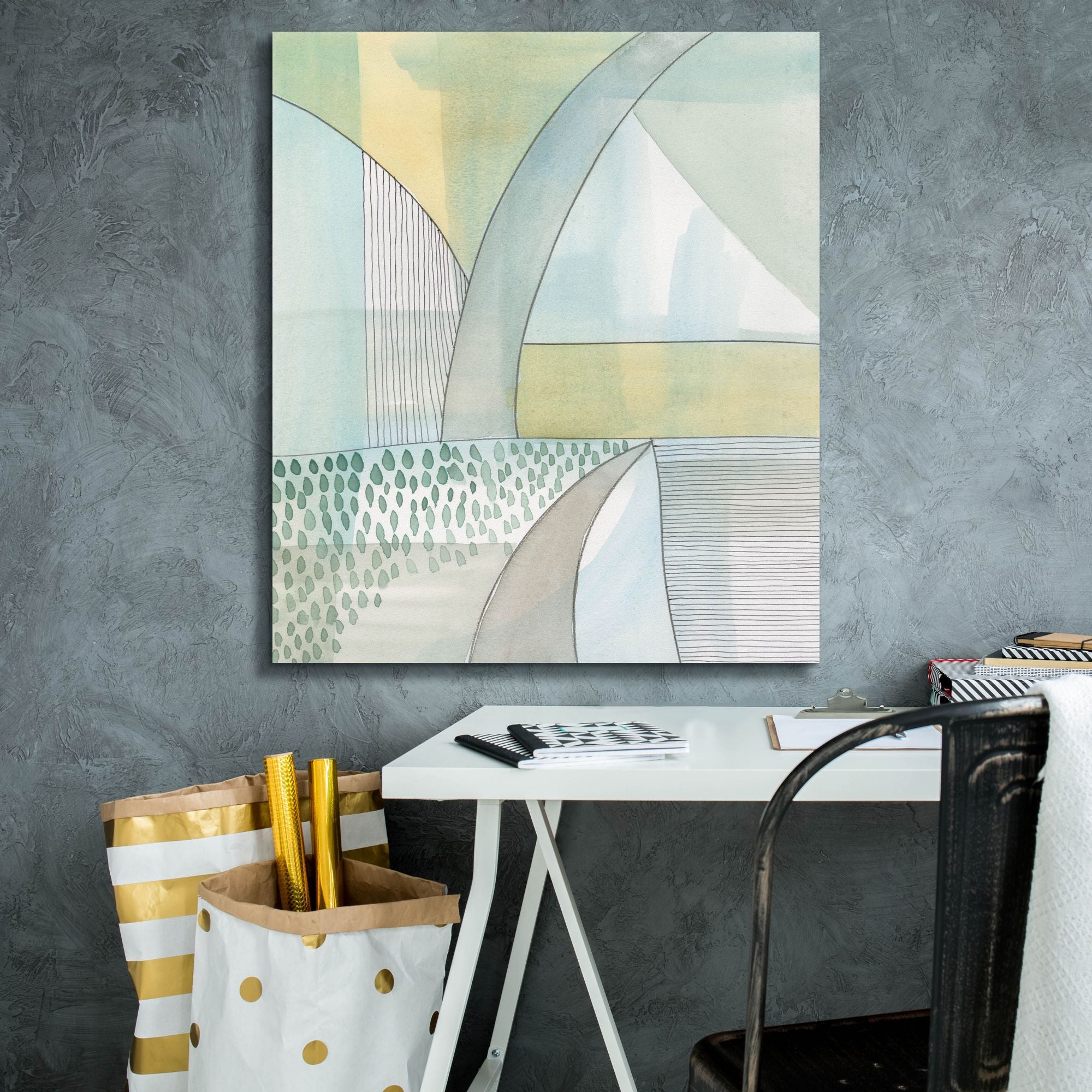 'Mint Reflection II' by Regina Moore, Canvas Wall Art,26x30