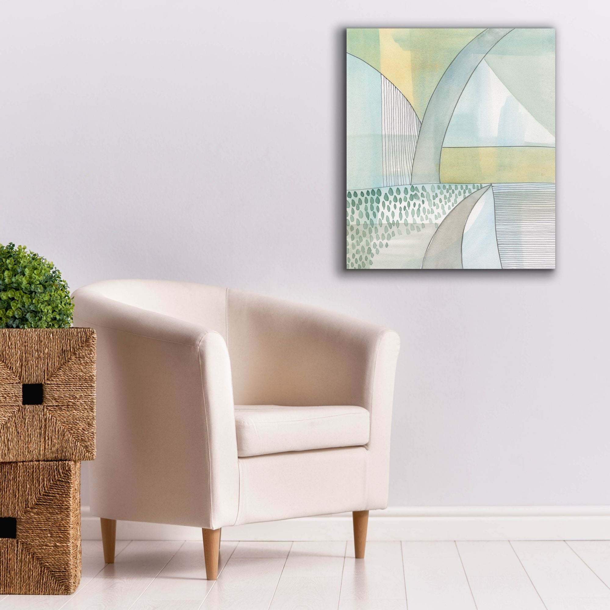 'Mint Reflection II' by Regina Moore, Canvas Wall Art,26x30