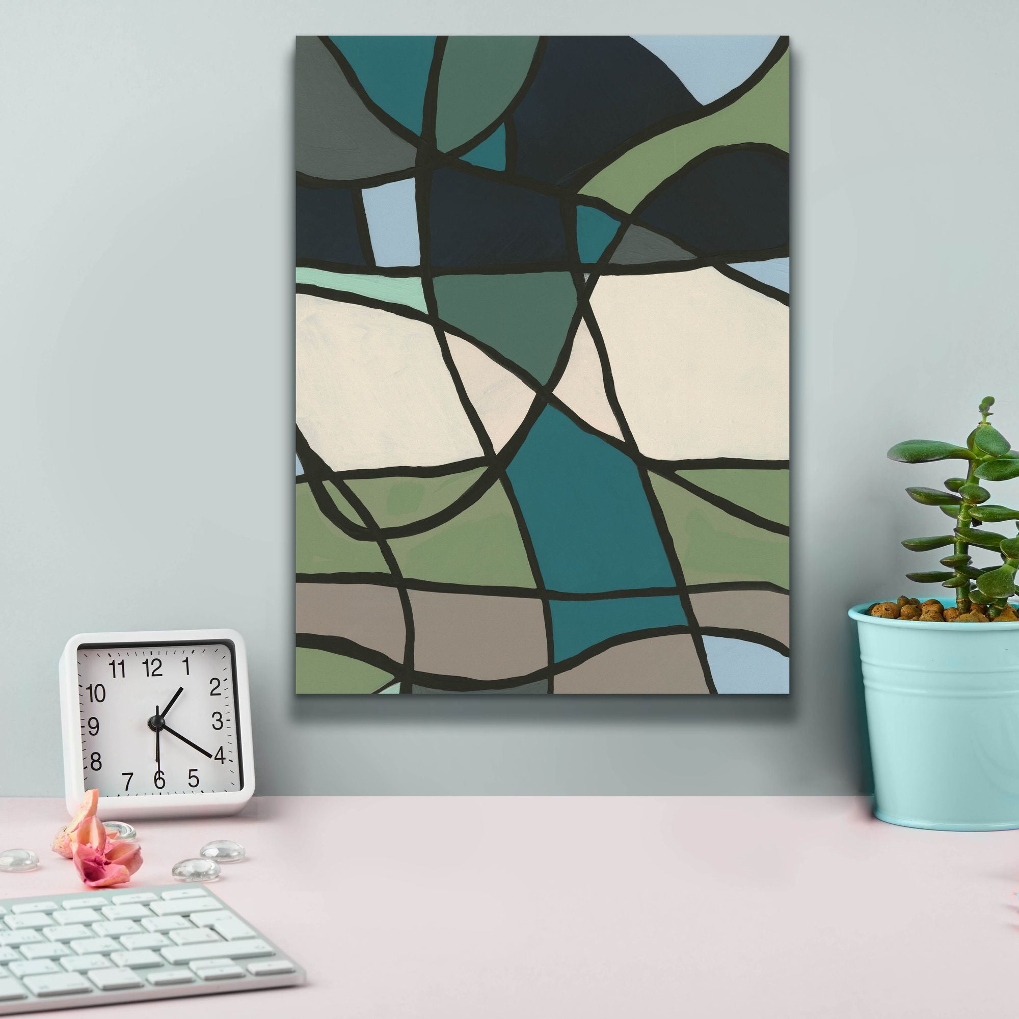 'Multicolor Stained Glass I' by Regina Moore, Canvas Wall Art,12 x 16